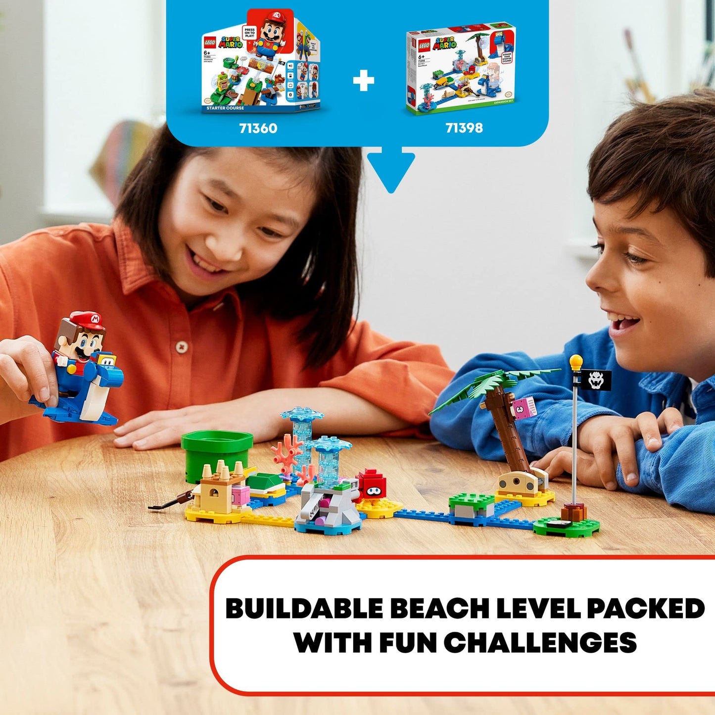 LEGO Super Mario Dorrie’s Beachfront Expansion Set 71398 – 229 Pieces (Ages 6+)