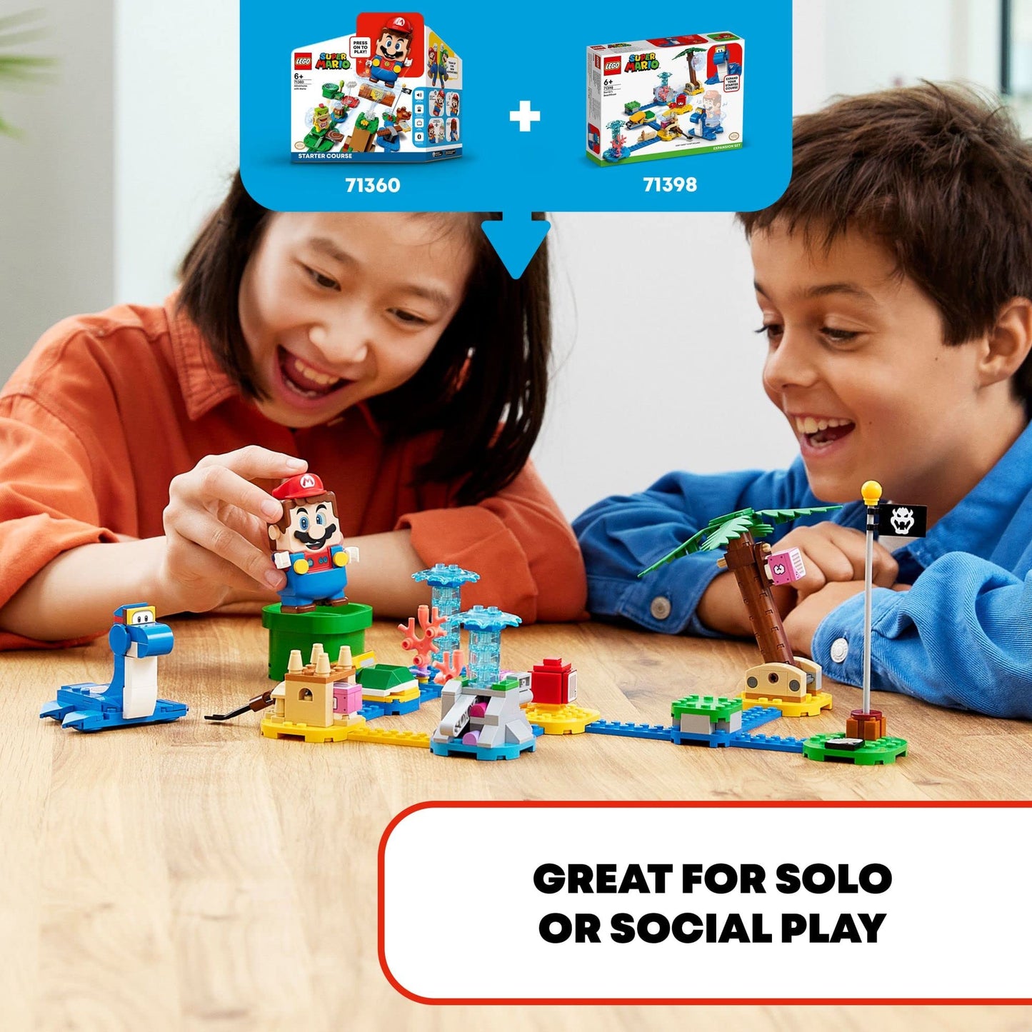LEGO Super Mario Dorrie’s Beachfront Expansion Set 71398 – 229 Pieces (Ages 6+)