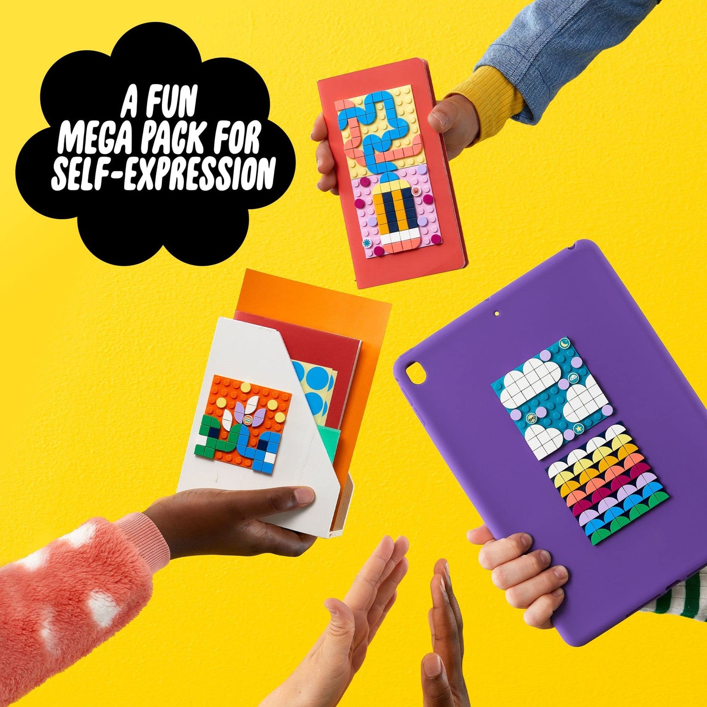 LEGO DOTS Adhesive Patches Mega Pack 41957 – 5-in-1 Mosaic Kit for Notebooks & More