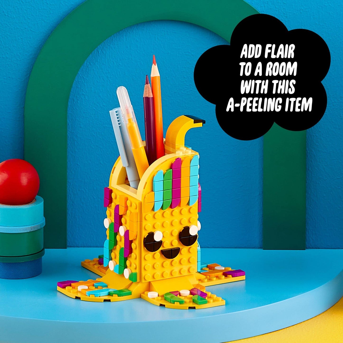 LEGO DOTS Cute Banana Pen Holder 41948 – Creative Desk Organizer for Kids