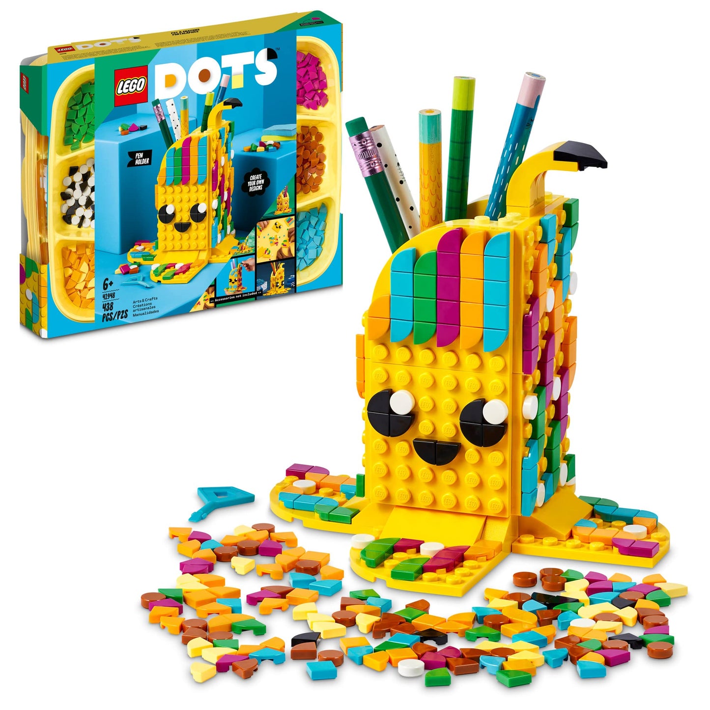 LEGO DOTS Cute Banana Pen Holder 41948 – Creative Desk Organizer for Kids