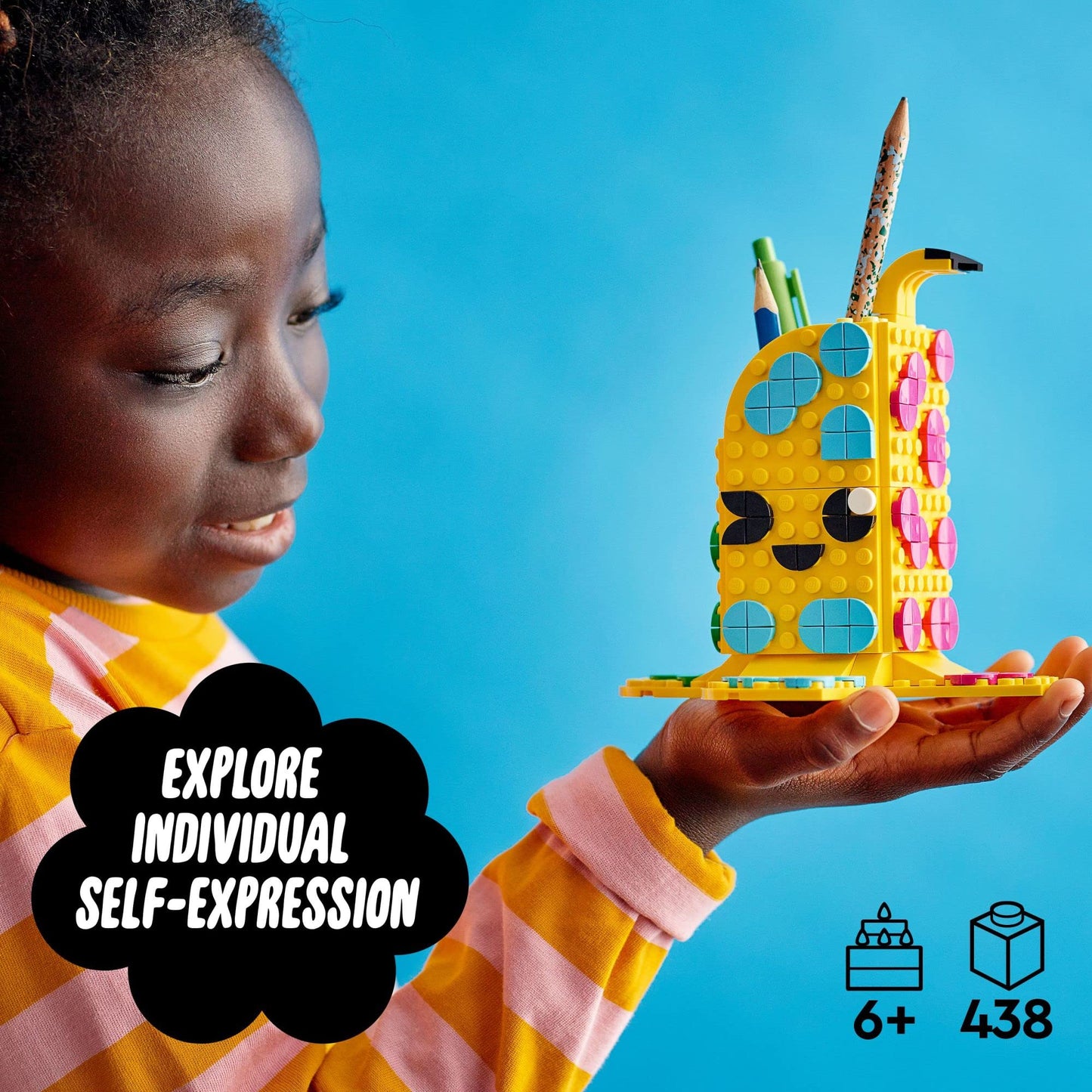 LEGO DOTS Cute Banana Pen Holder 41948 – Creative Desk Organizer for Kids