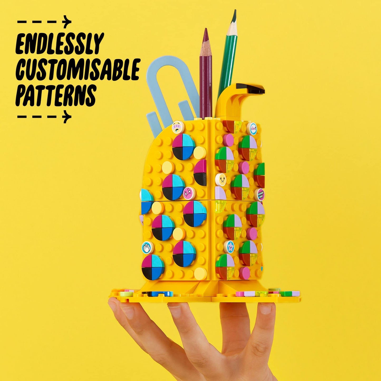 LEGO DOTS Cute Banana Pen Holder 41948 – Creative Desk Organizer for Kids