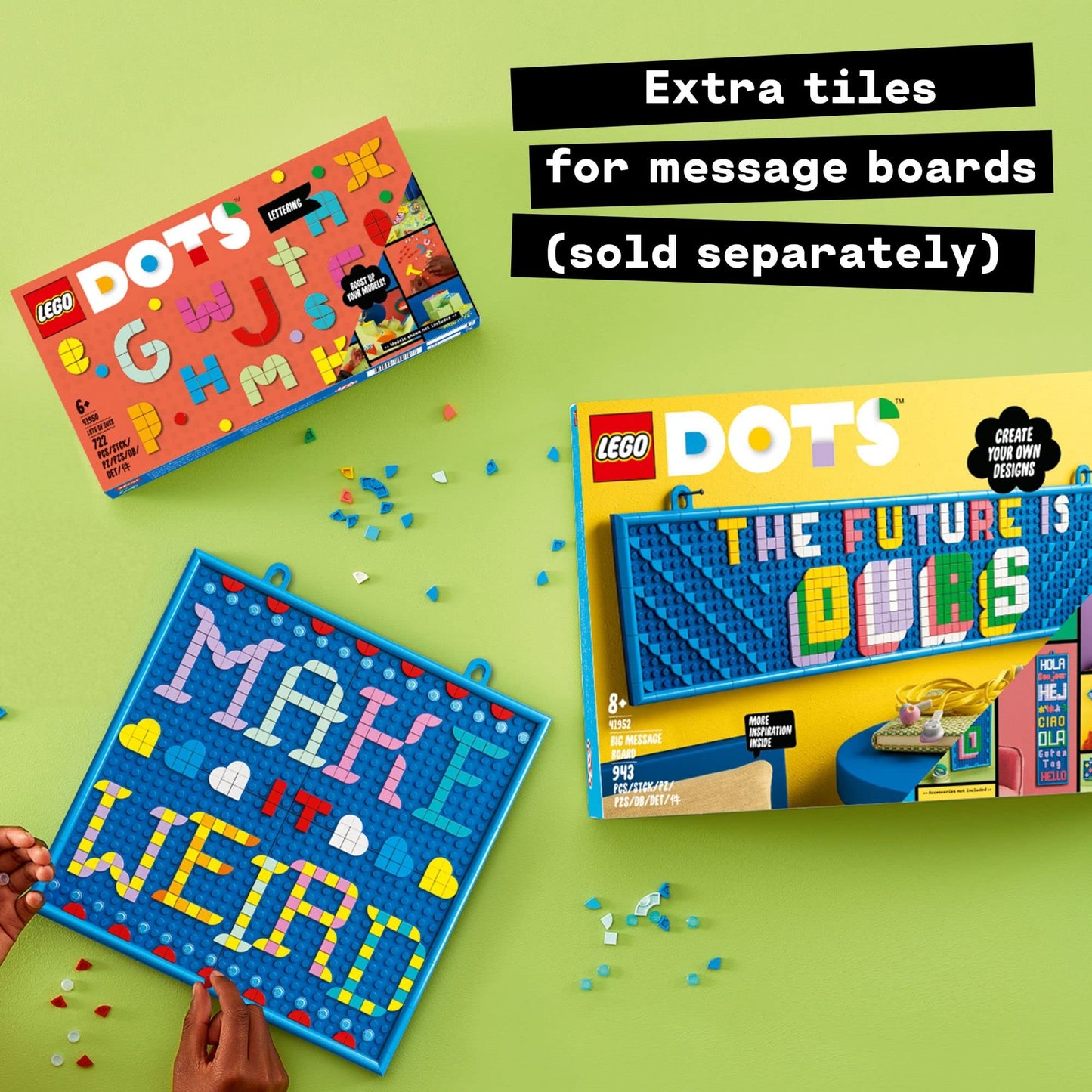 LEGO DOTS Lettering Tiles 41950 – Custom Messages & Room Decor Kit
