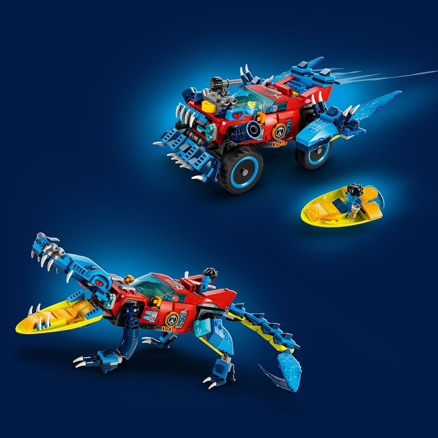 LEGO DREAMZzz Crocodile Car 71458 Building Toy Set – 2-in-1 Off-Roader & Mini-Boat (8+)