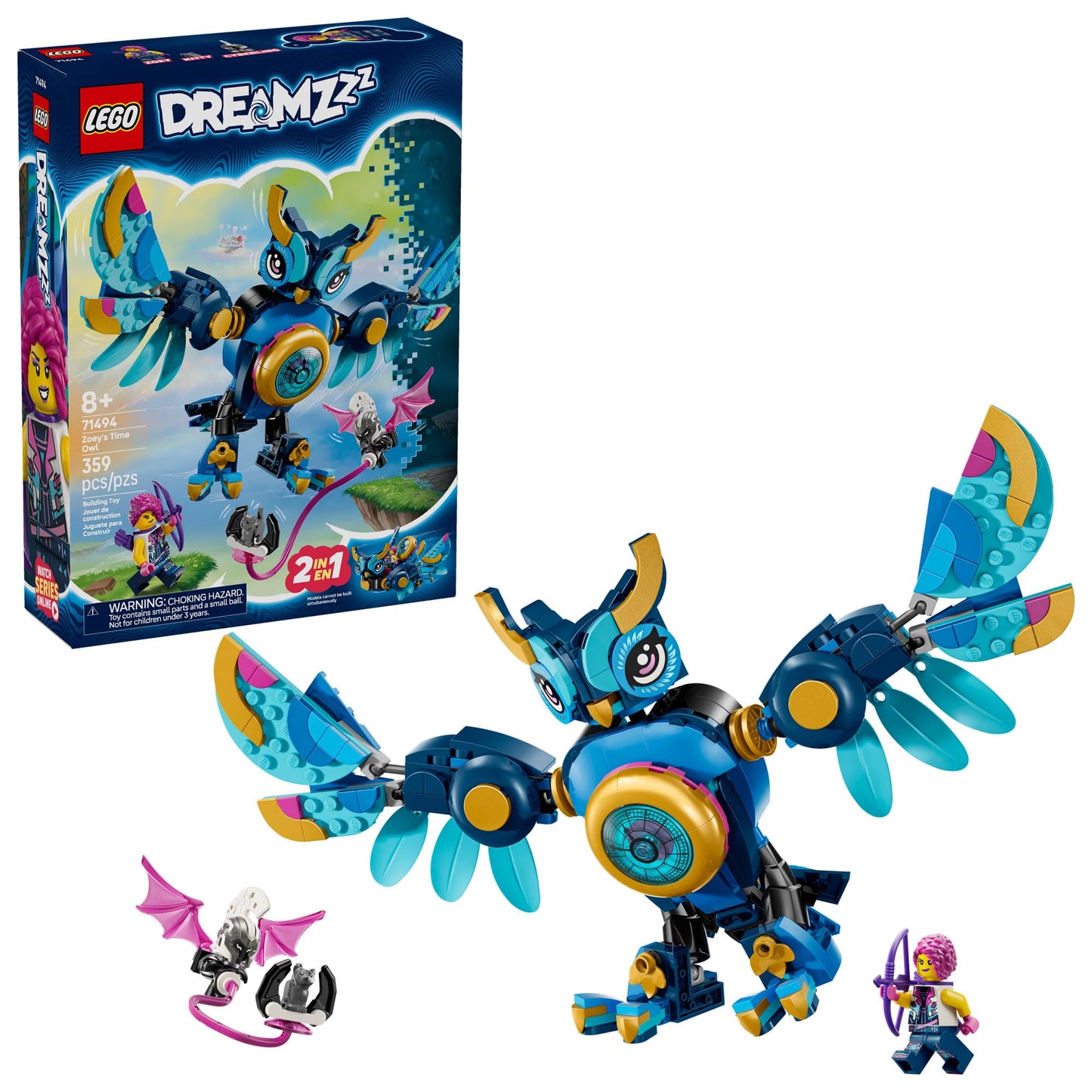 LEGO DREAMZzz Zoey’s Time Owl (71494) | Dual Build Modes for Imaginative Play