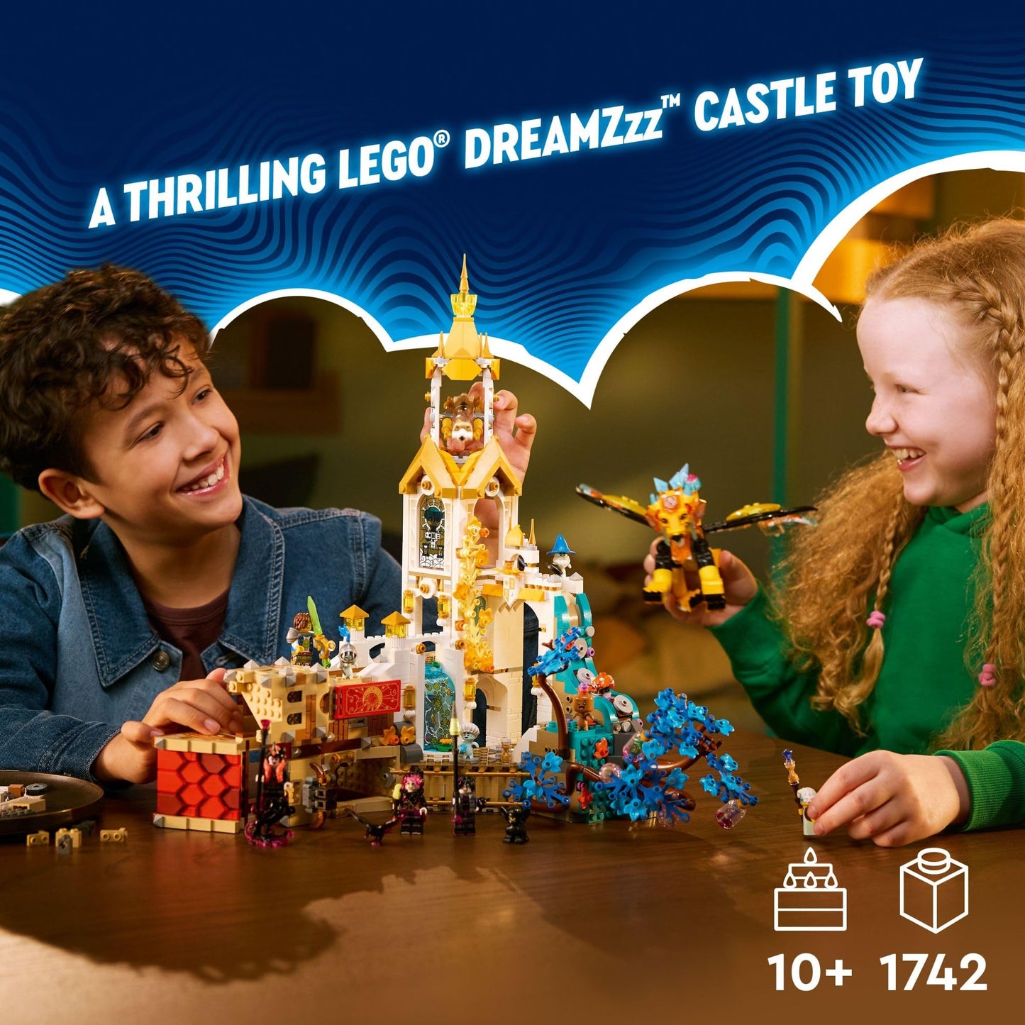 LEGO DREAMZzz Castle Nocturnia (71486) — 2 Building Modes, 6 Minifigures, Imaginative Storytelling