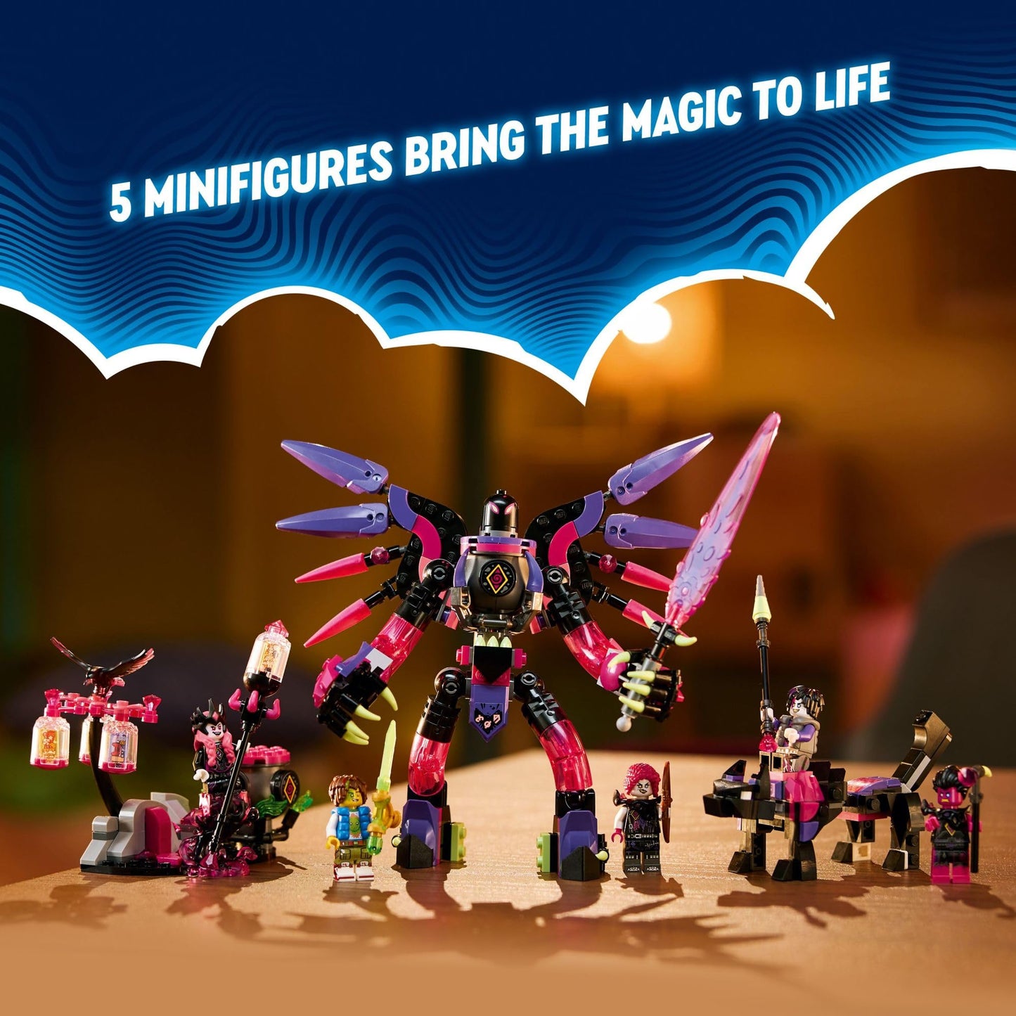 LEGO DREAMZzz The Never Witch's Nightmare Creatures (71483) - Build Raven, Wolf & DoomBlob