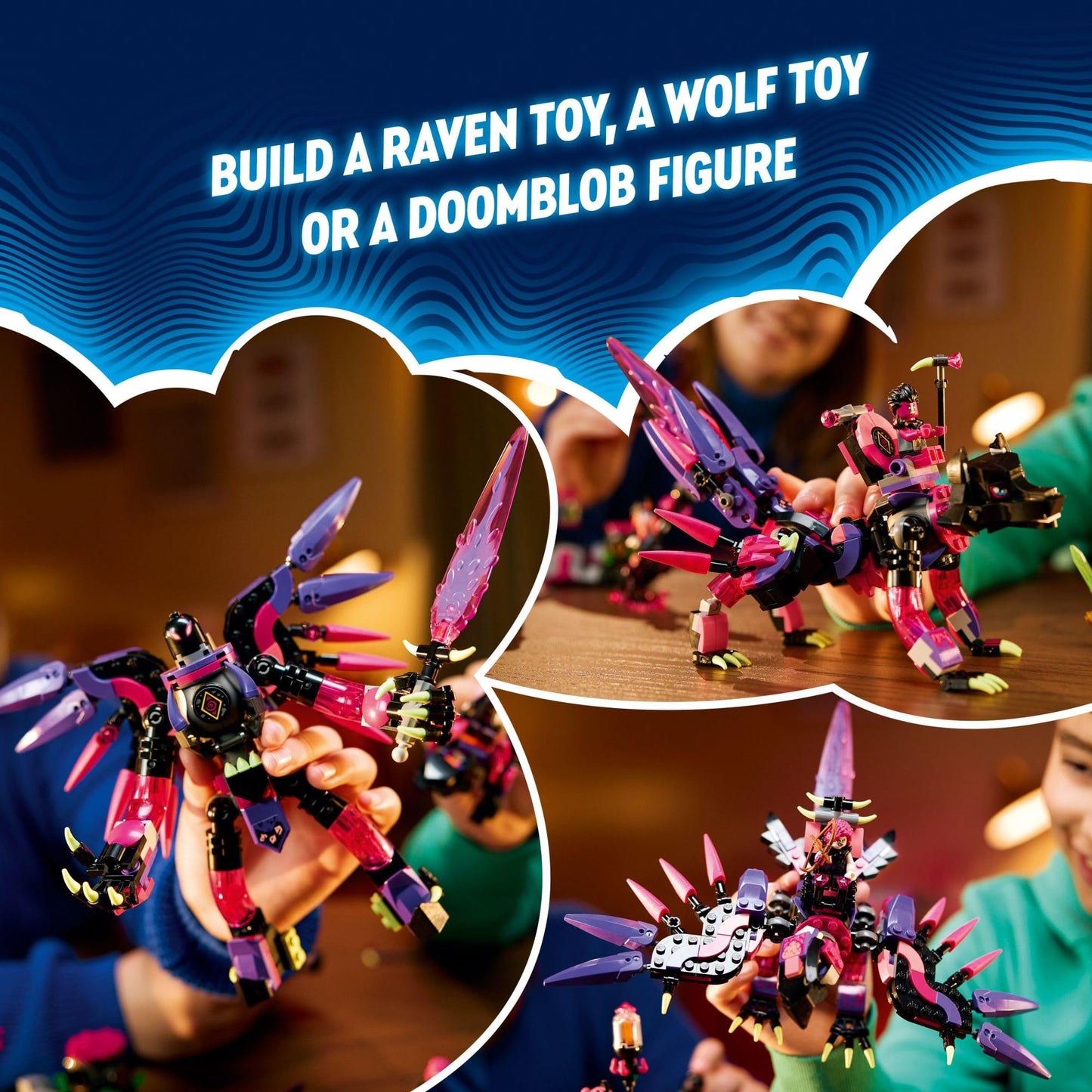 LEGO DREAMZzz The Never Witch's Nightmare Creatures (71483) - Build Raven, Wolf & DoomBlob