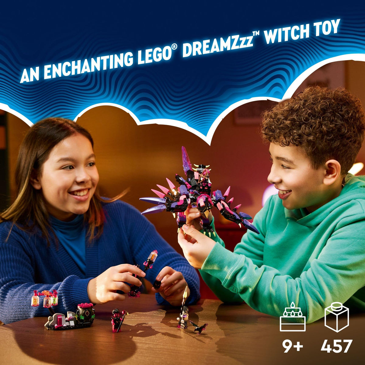 LEGO DREAMZzz The Never Witch's Nightmare Creatures (71483) - Build Raven, Wolf & DoomBlob
