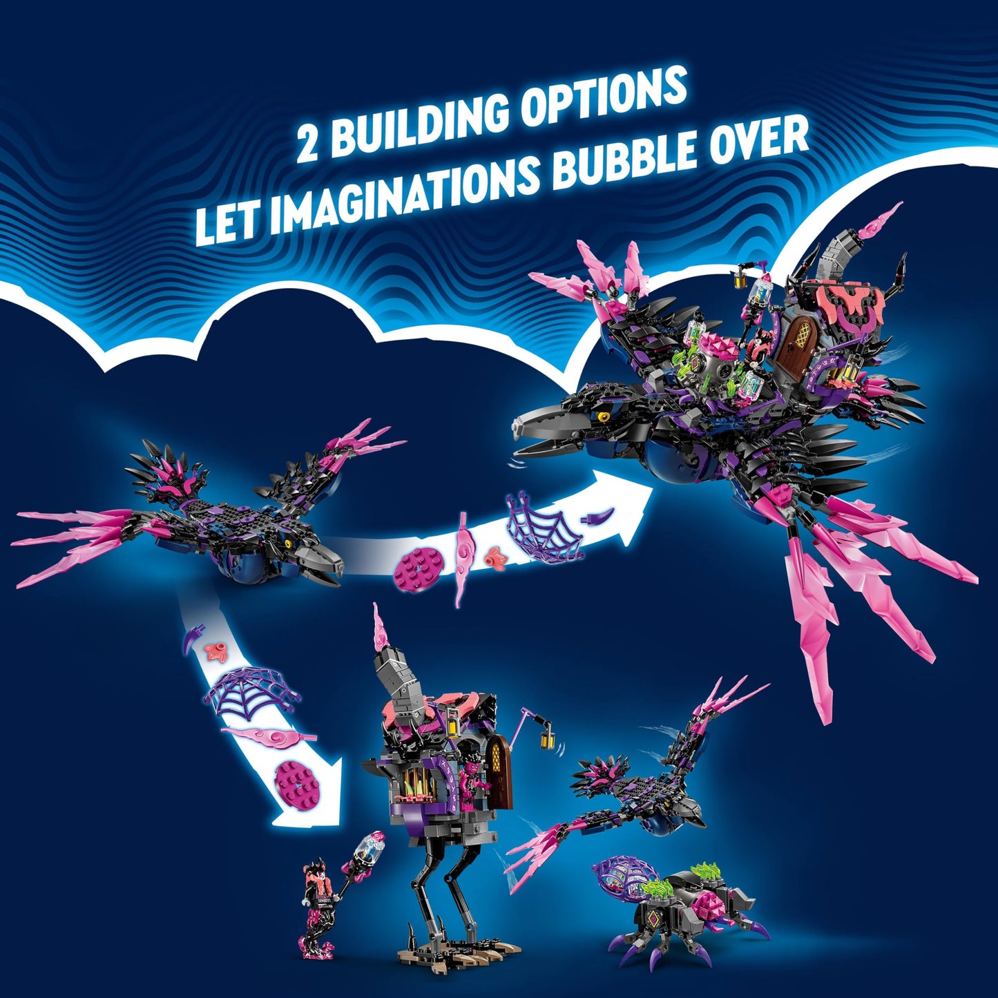LEGO DREAMZzz The Never Witch's Midnight Raven (71478) – 1,203-Piece Building Set
