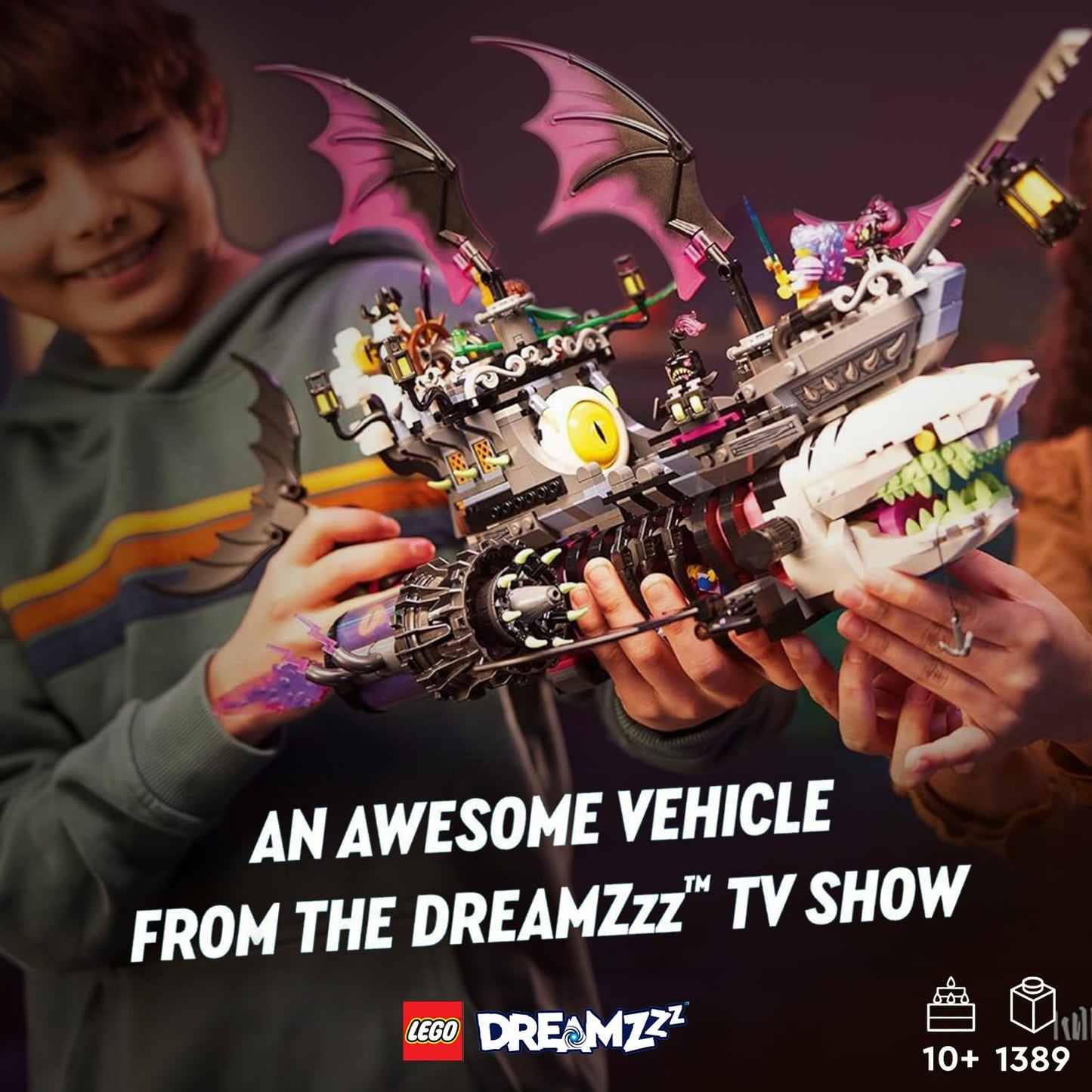 LEGO DREAMZzz Nightmare Shark Ship 71469 – Build Ship or Tank Mode with 4 Minifigures