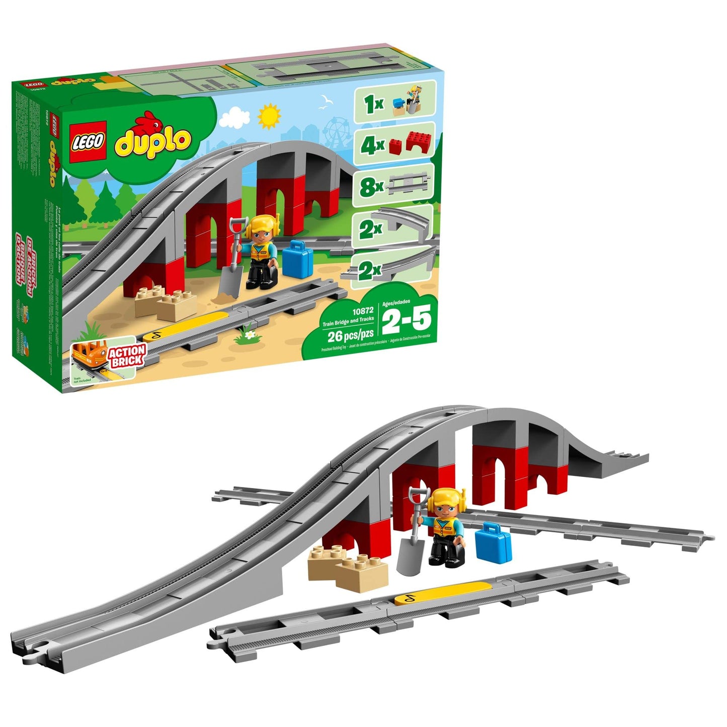 LEGO DUPLO Train Bridge and Tracks 10872 – Build, Play & Learn