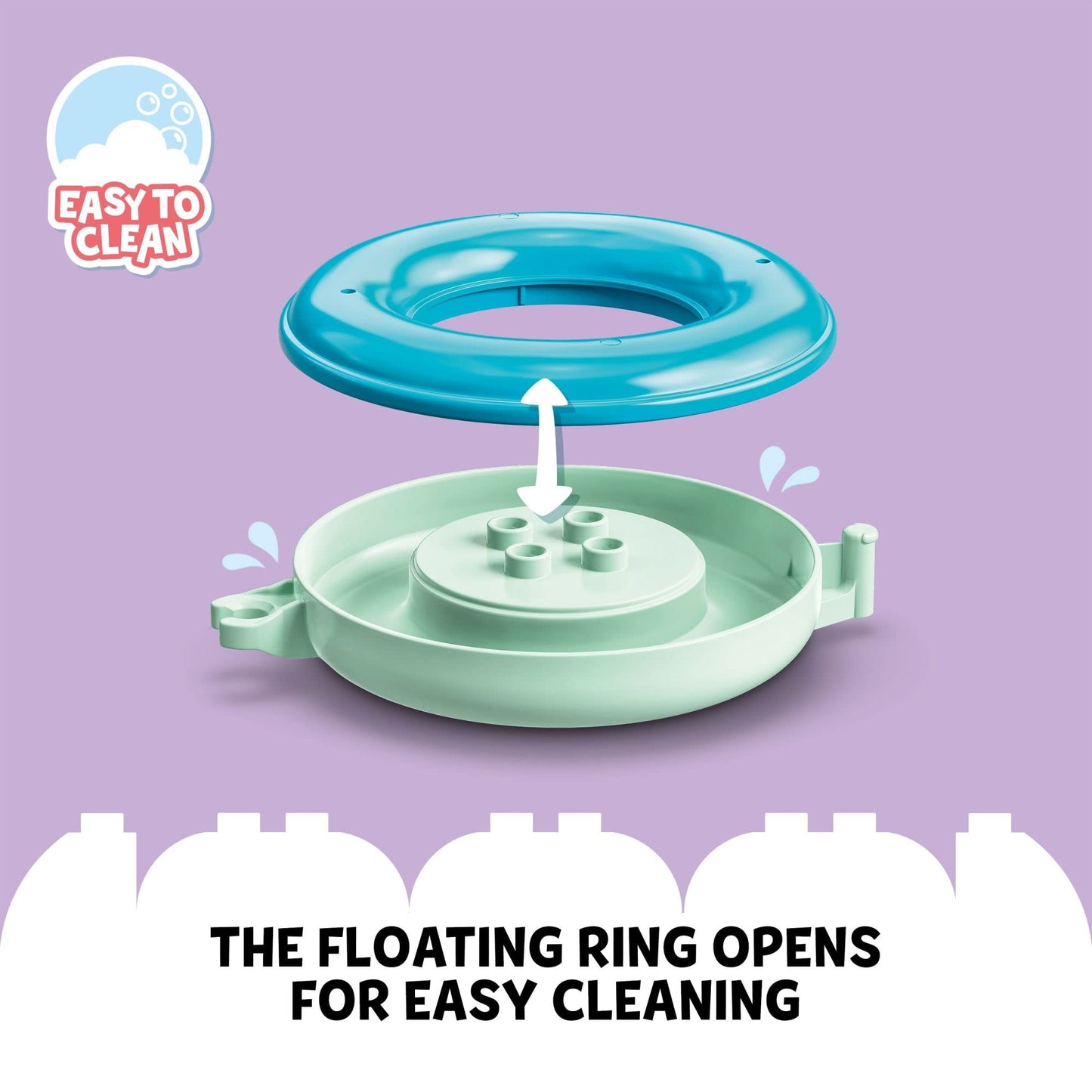 LEGO DUPLO Floating Animal Island Bath Toy 10966 – Bath Time Fun for Babies and Toddlers 18 Months+
