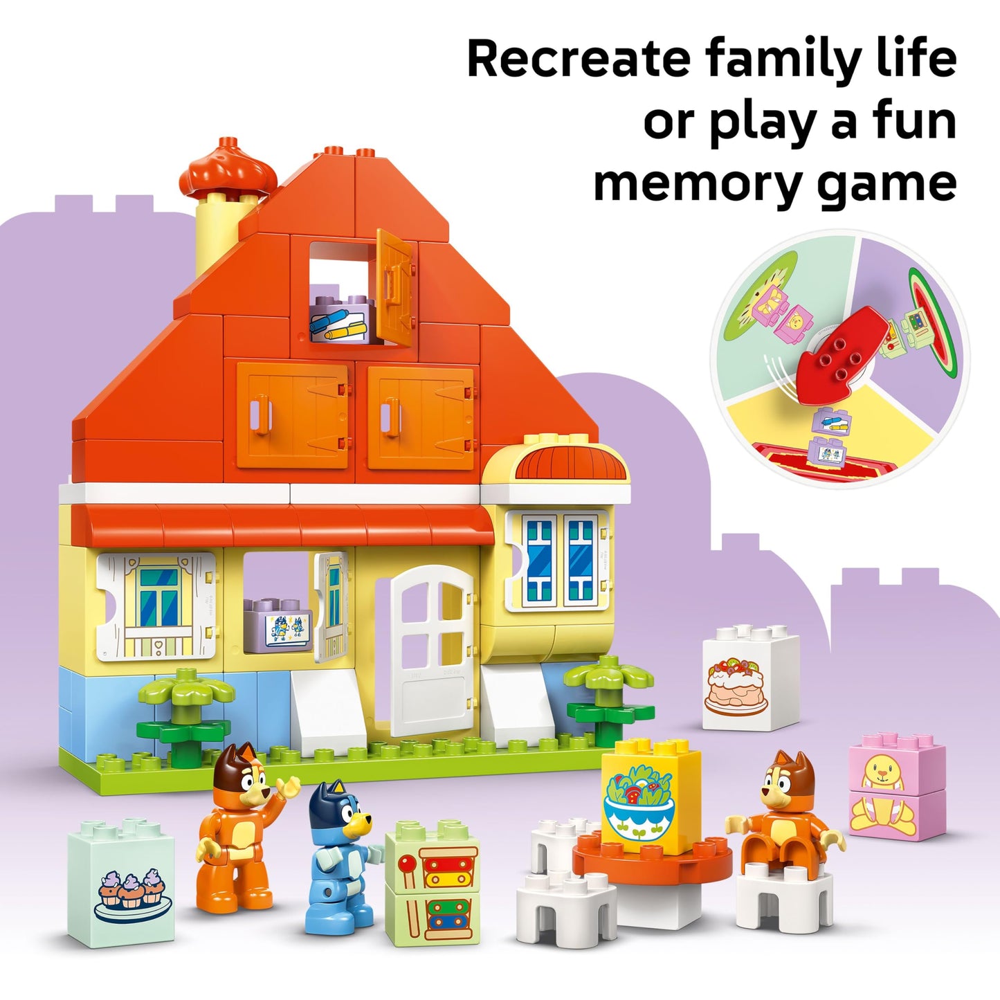 LEGO DUPLO Bluey: Family House with Memory Game 10459 – Toddler Playset