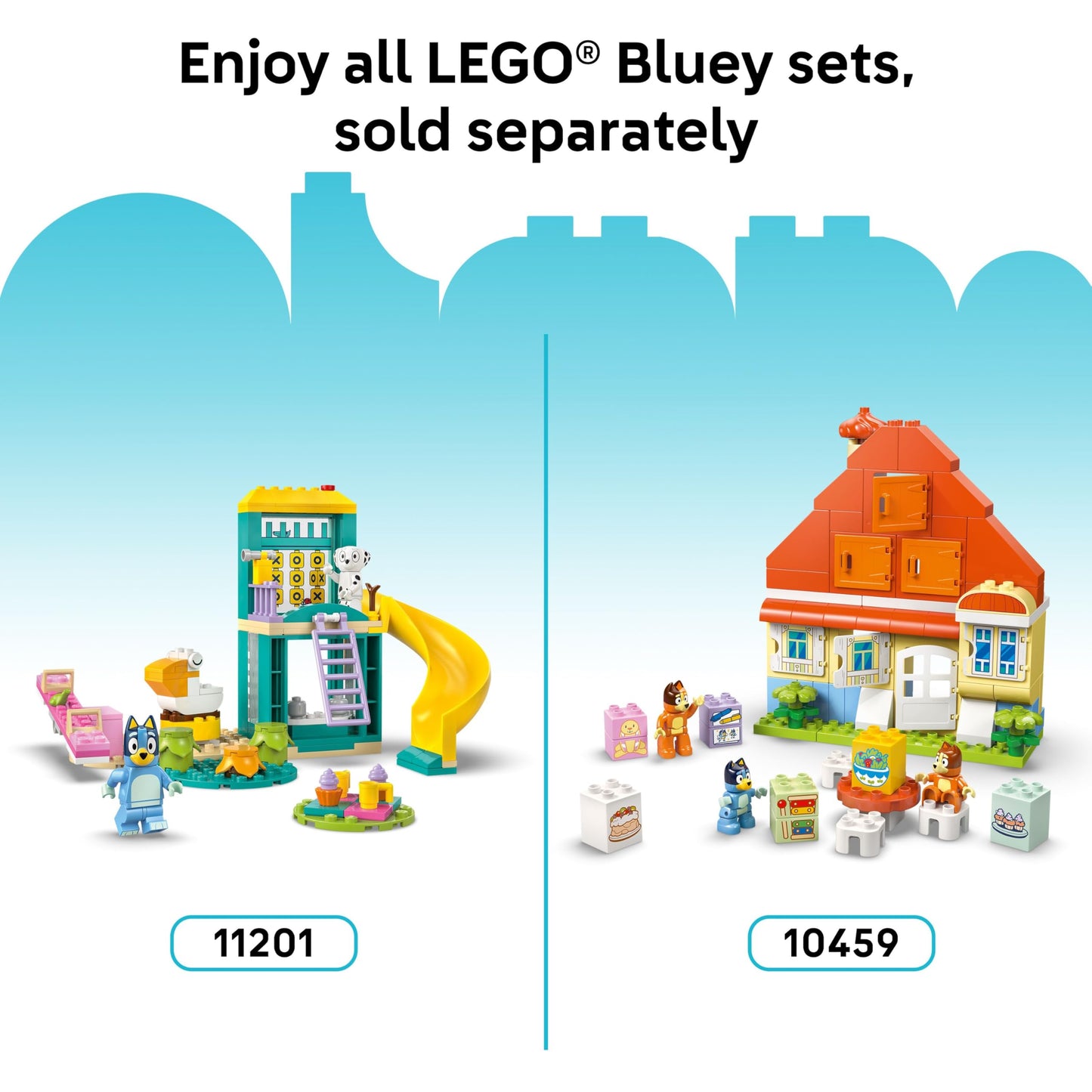 LEGO DUPLO Bluey Ice Cream Trip with Bluey – Toddler Toy Set 2+ (10458)