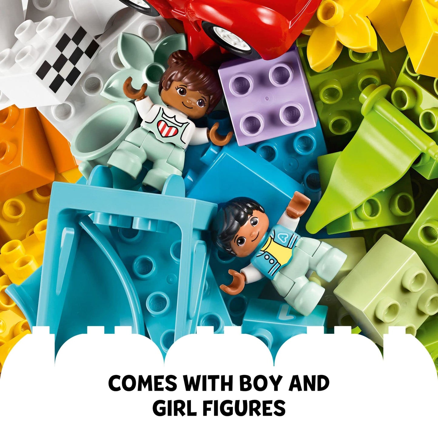 LEGO DUPLO Classic Deluxe Brick Box 10914 – Creative Starter Set for Toddlers (85 Pieces)