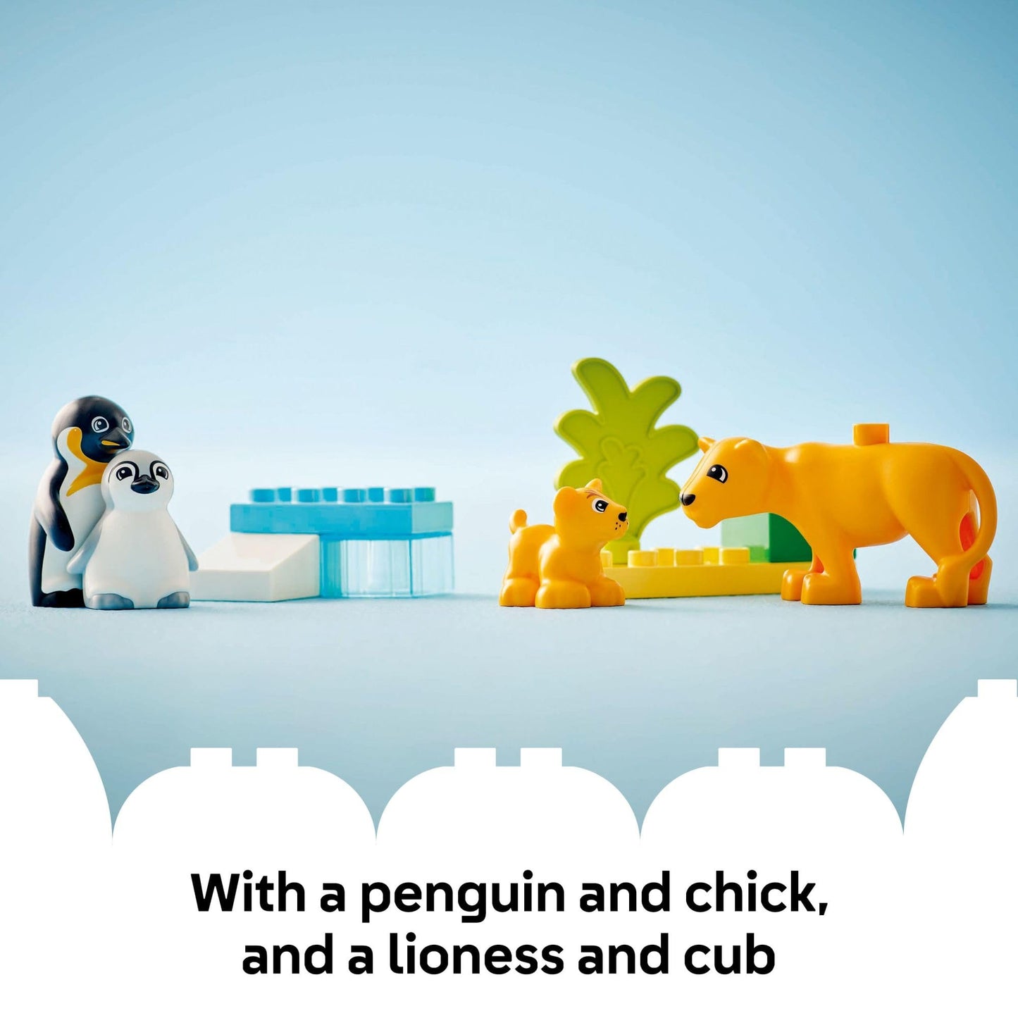 LEGO DUPLO Town Wild Animal Families Penguins & Lions Playset 10442 – 2+ Educational Toy