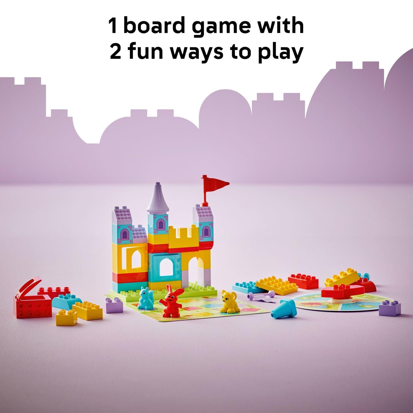 LEGO DUPLO Hopsy's Castle Game 10450 – 2-in-1 Toddler Board Game & Pretend Play Set