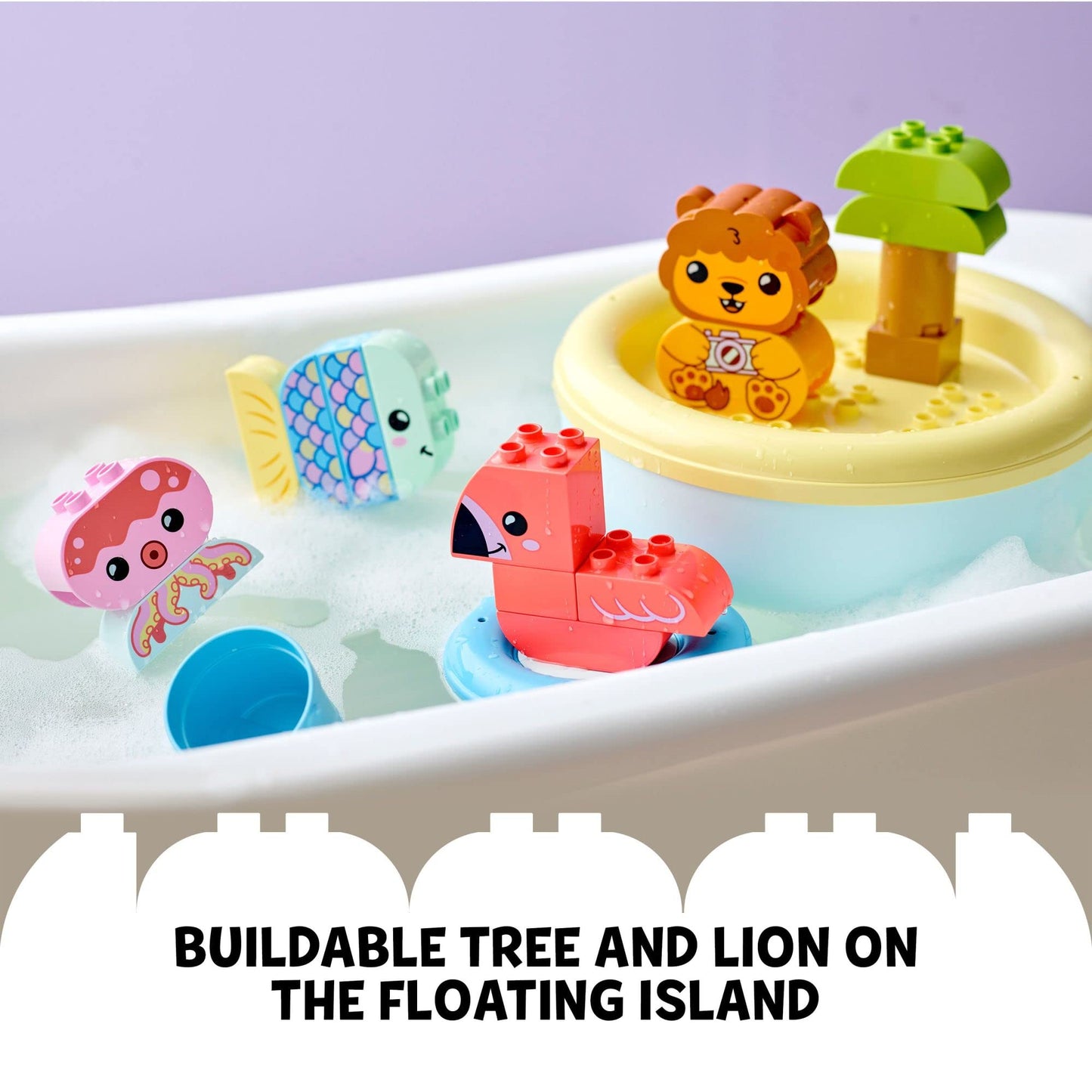 LEGO DUPLO Floating Animal Island Bath Toy 10966 – Bath Time Fun for Babies and Toddlers 18 Months+