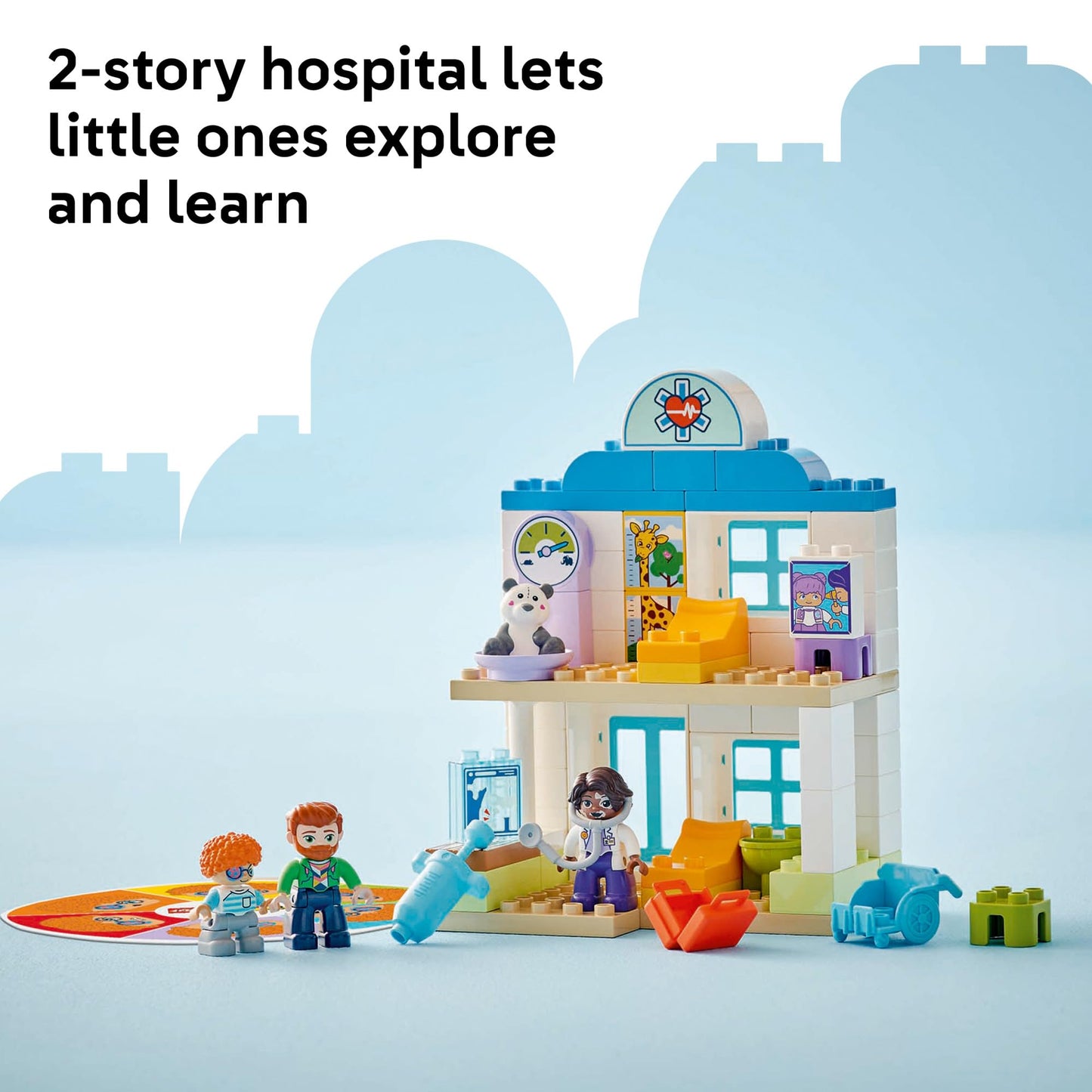LEGO DUPLO Town First Time Visit with Doctor Office Building Playset 10449 – Ages 2+