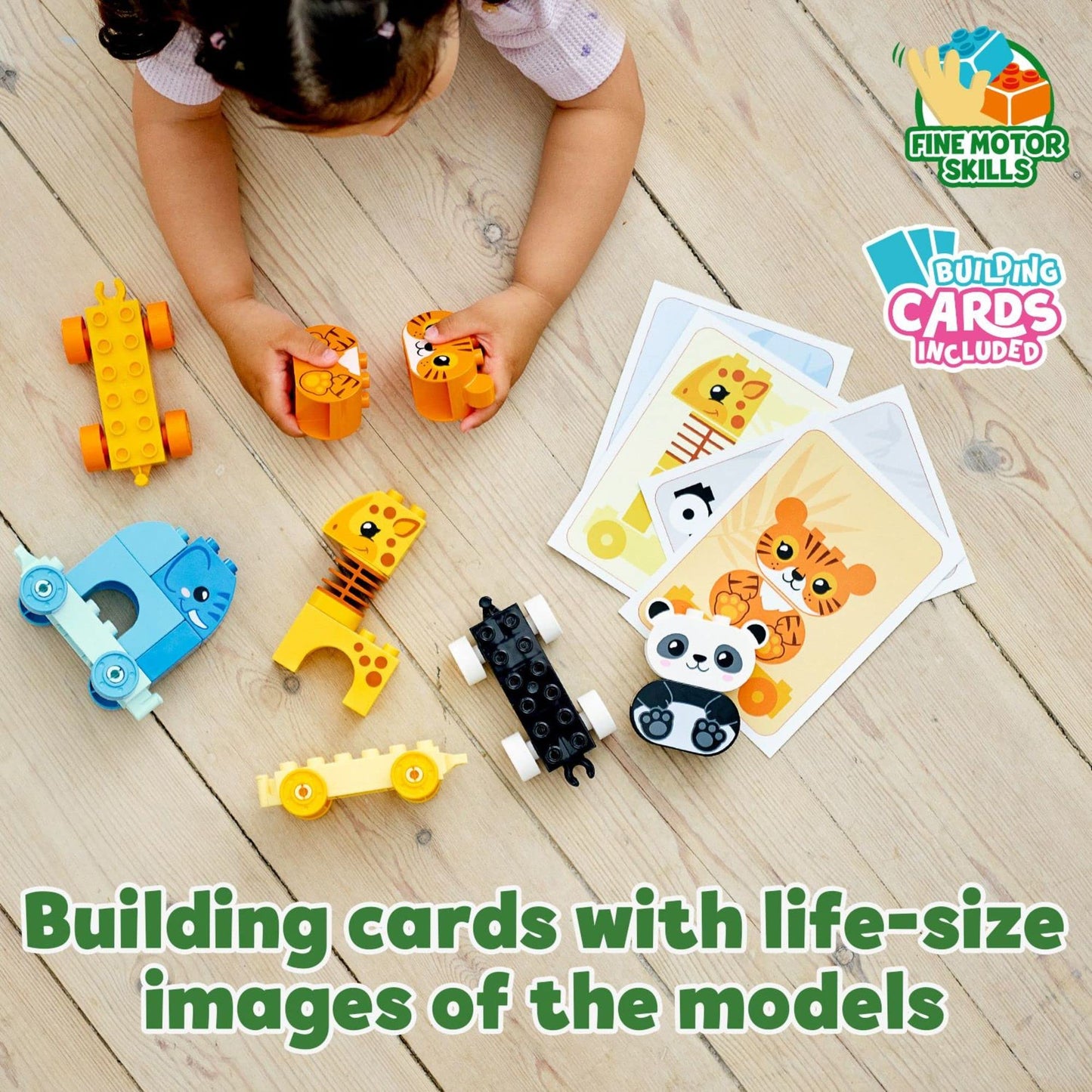 LEGO DUPLO My First Animal Train 10955 – Toddler Learning Toy with Elephant, Tiger, Giraffe & Panda