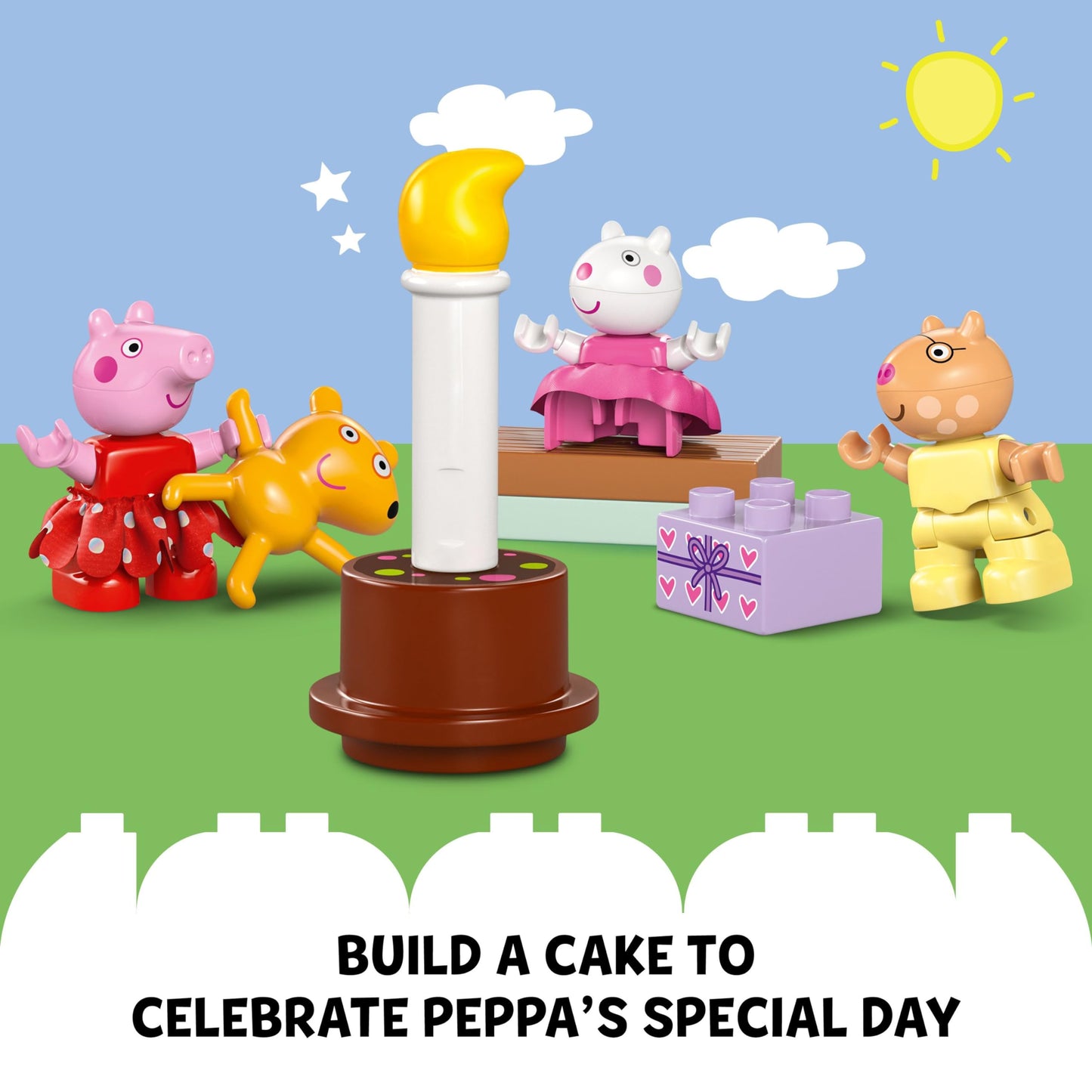 LEGO DUPLO Peppa Pig Birthday House 10433 – Buildable Dollhouse for Toddlers (2+), Includes 3 Figures