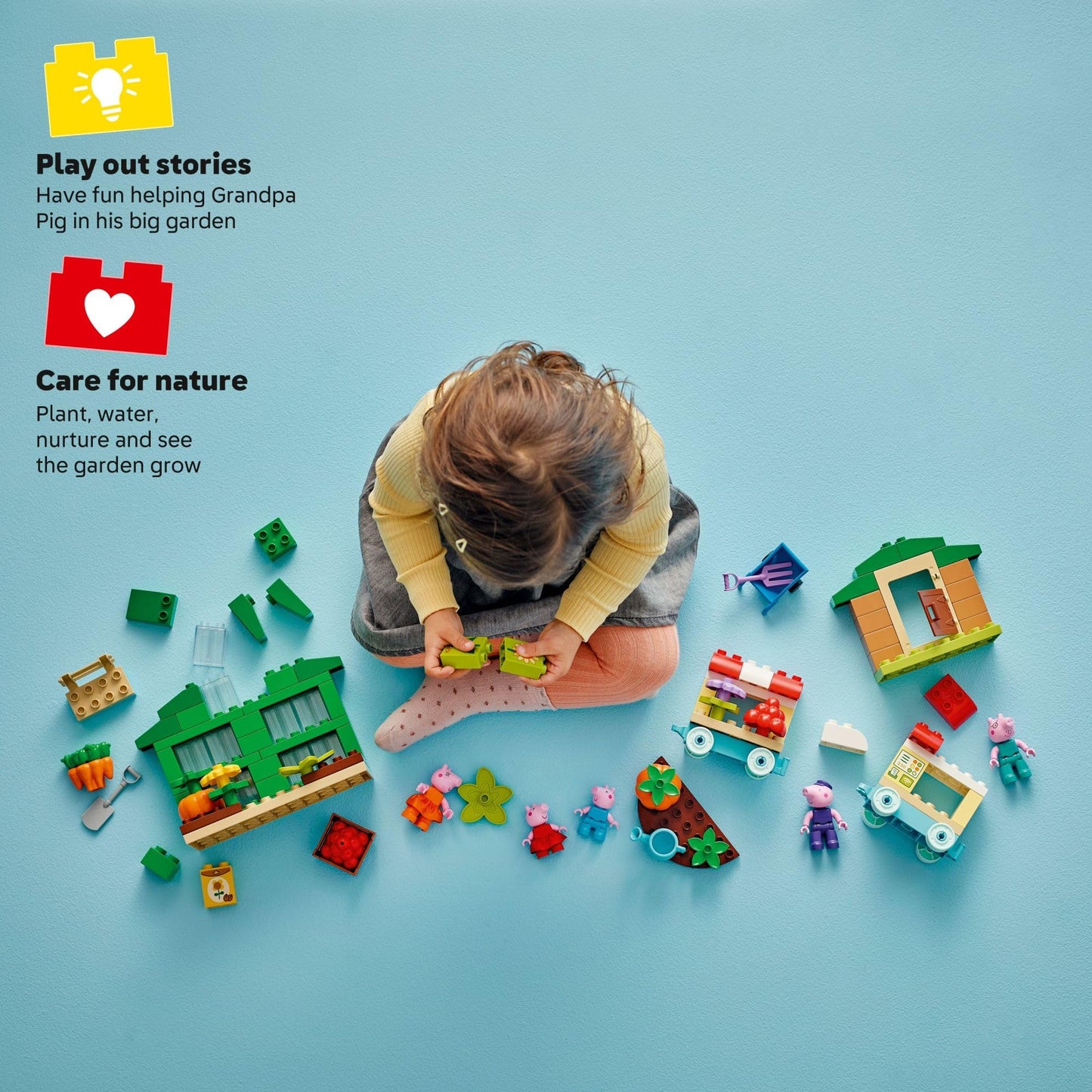 LEGO DUPLO Peppa Pig Grandpa Pig’s Garden and Greenhouse (10461) – Toddler Garden Playset with 5 Figures