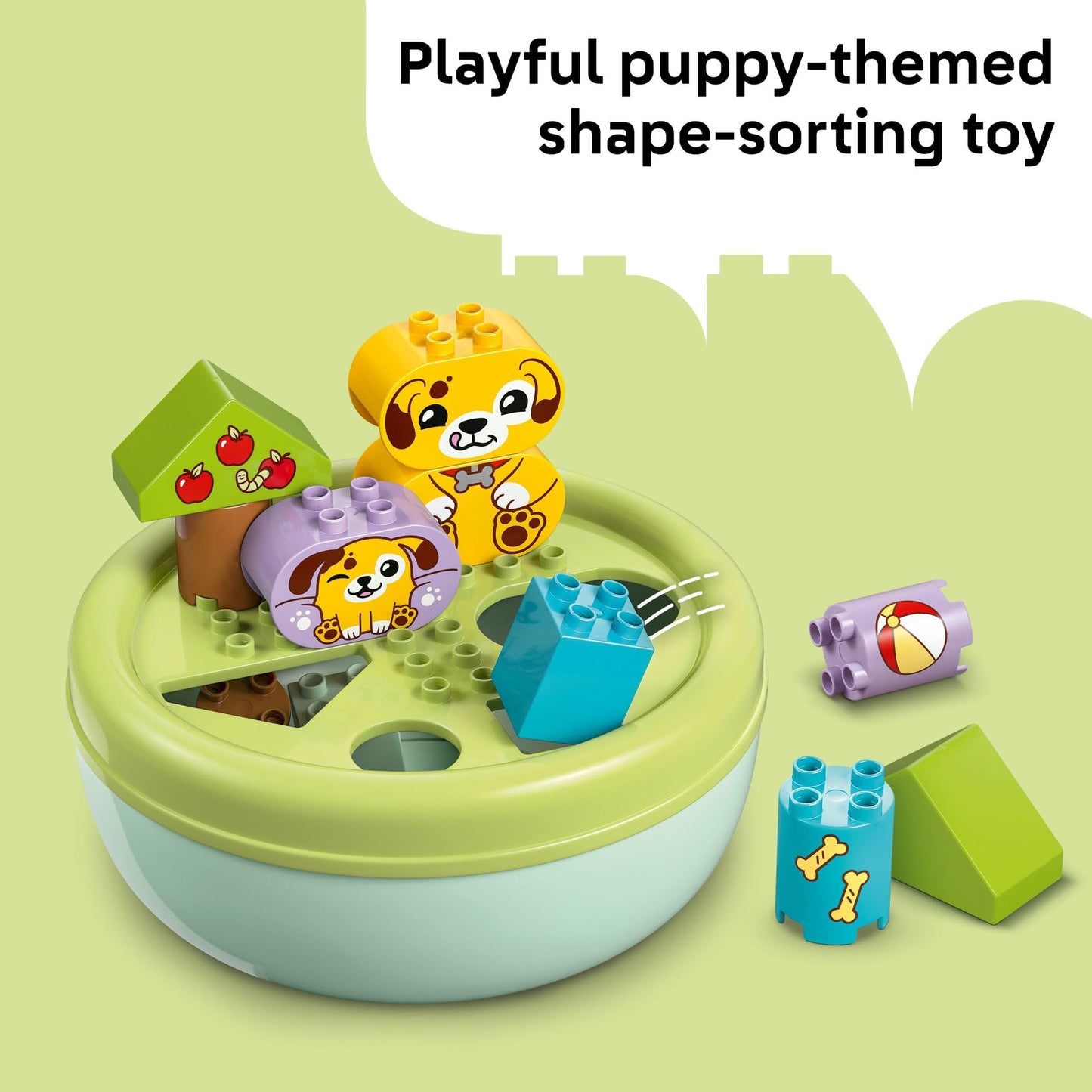 LEGO DUPLO My First Shape Sorter: Puppy House – Montessori Shape Sorting Toy for Toddlers 18m+