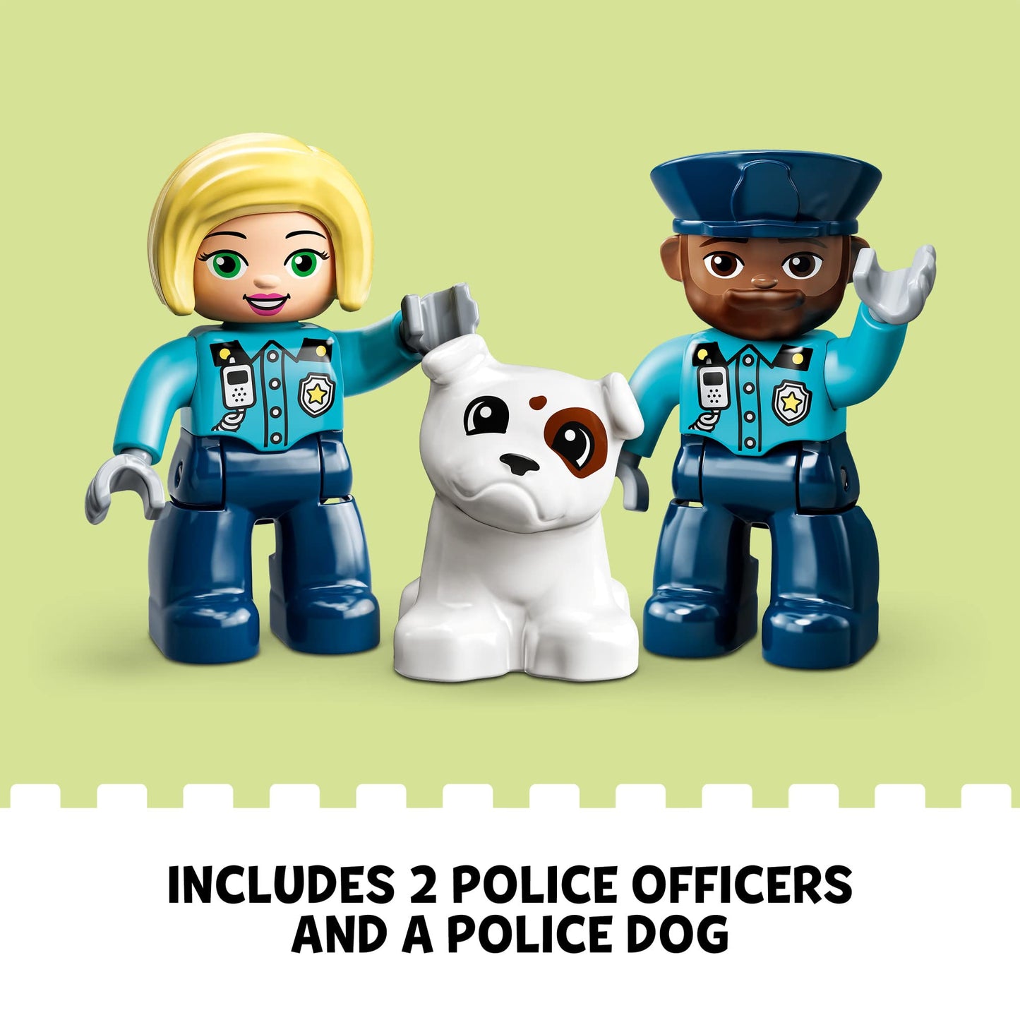 LEGO DUPLO Rescue Police Station 10959: Push & Go Car, Helicopter, Lights & Siren for Toddlers 2+