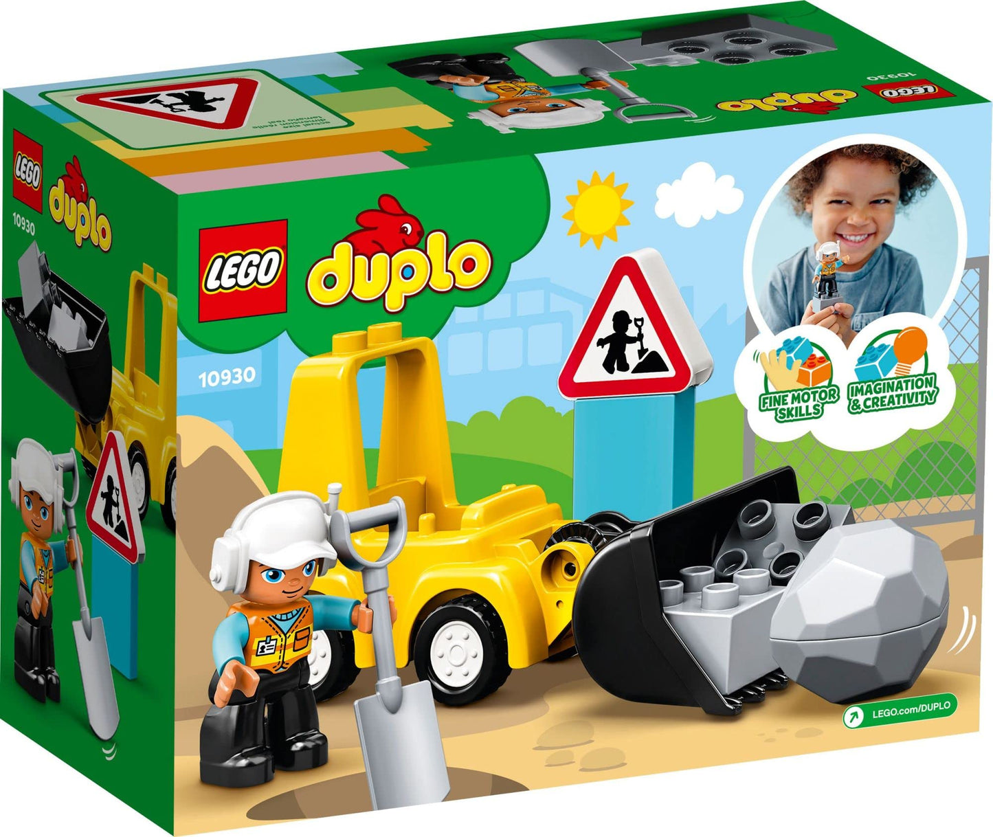 LEGO DUPLO Town Bulldozer Construction Vehicle 10930 – Early Development Toy for Toddlers 2+