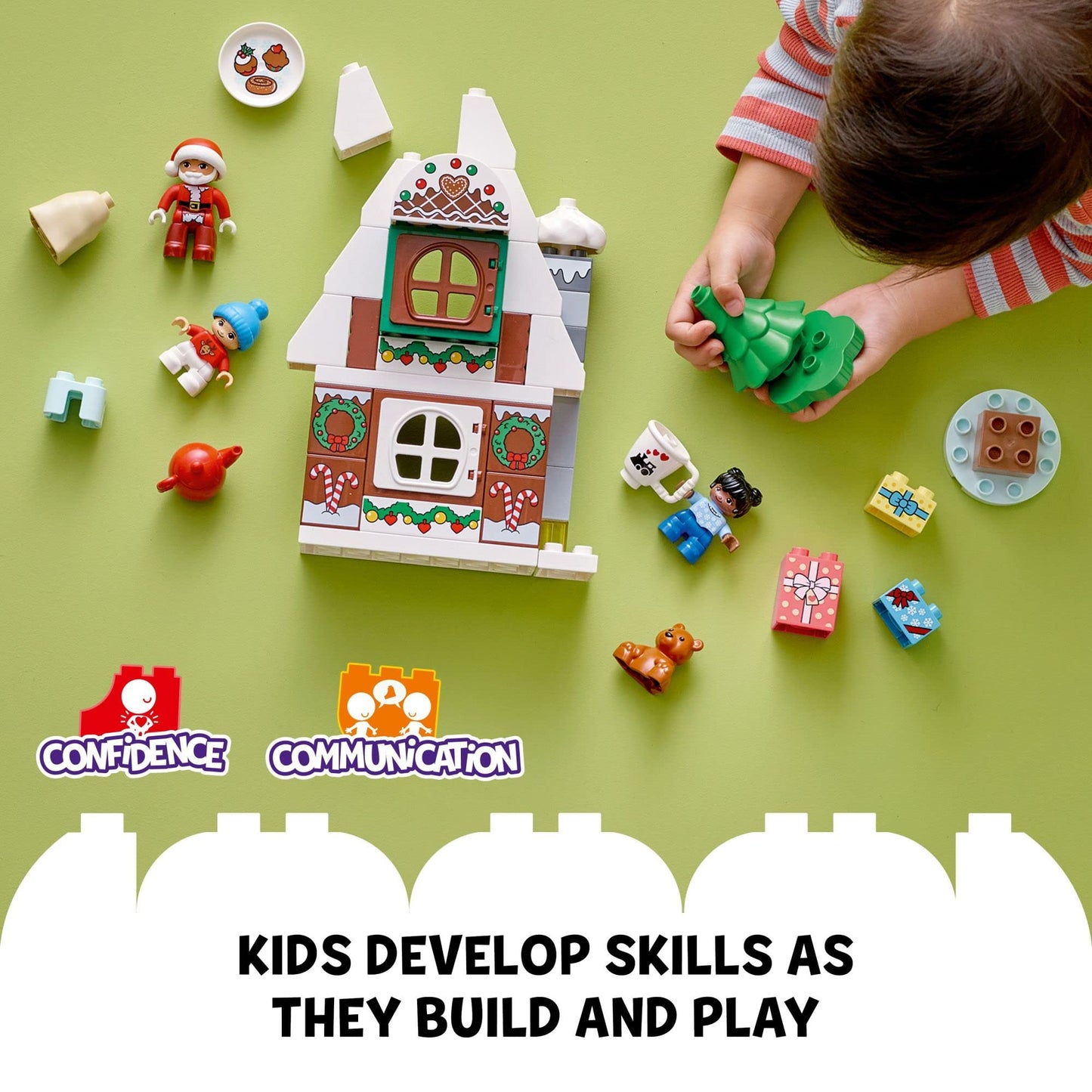 LEGO DUPLO Santa's Gingerbread House 10976 – Christmas Toy for Toddlers (2+)