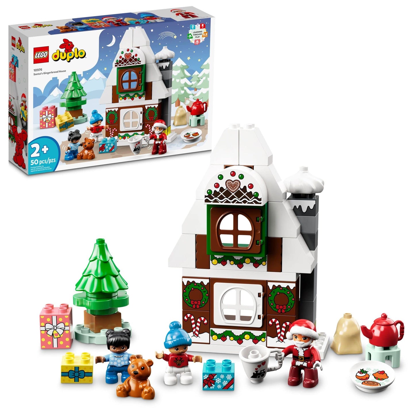 LEGO DUPLO Santa's Gingerbread House 10976 – Christmas Toy for Toddlers (2+)