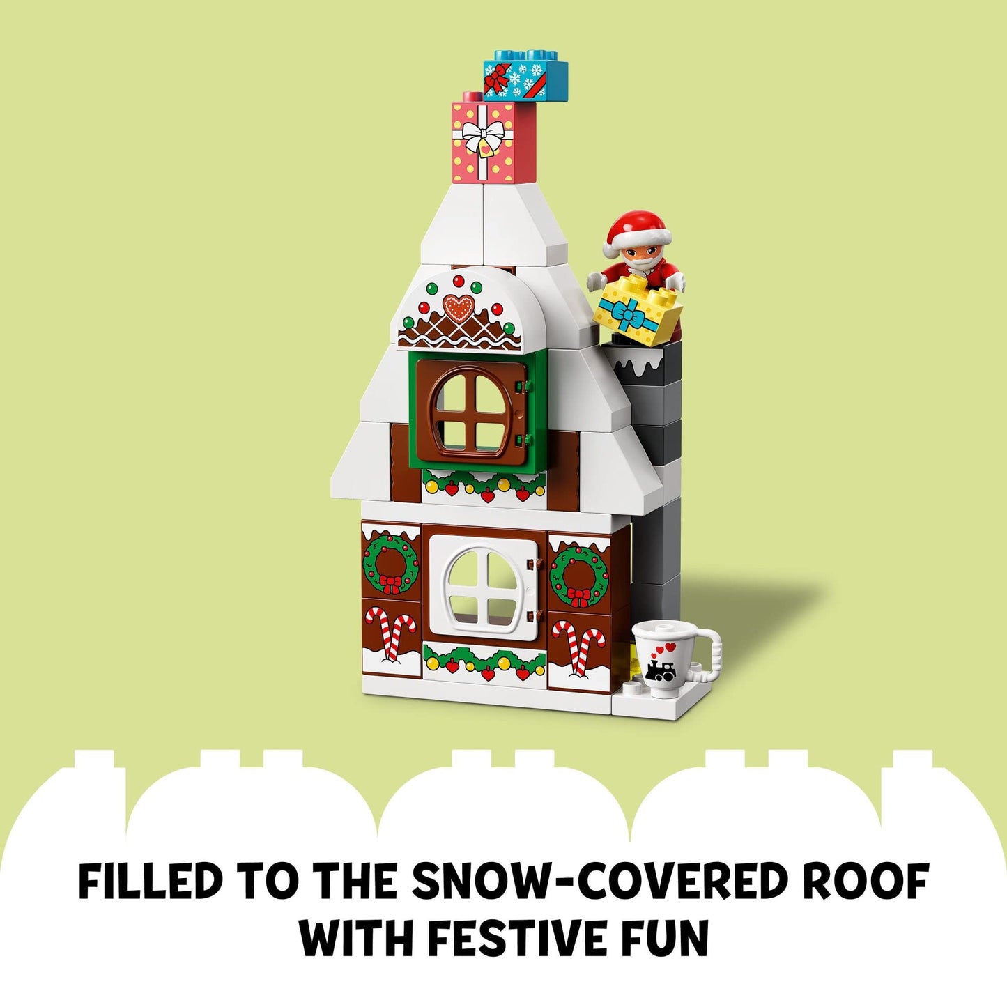 LEGO DUPLO Santa's Gingerbread House 10976 – Christmas Toy for Toddlers (2+)
