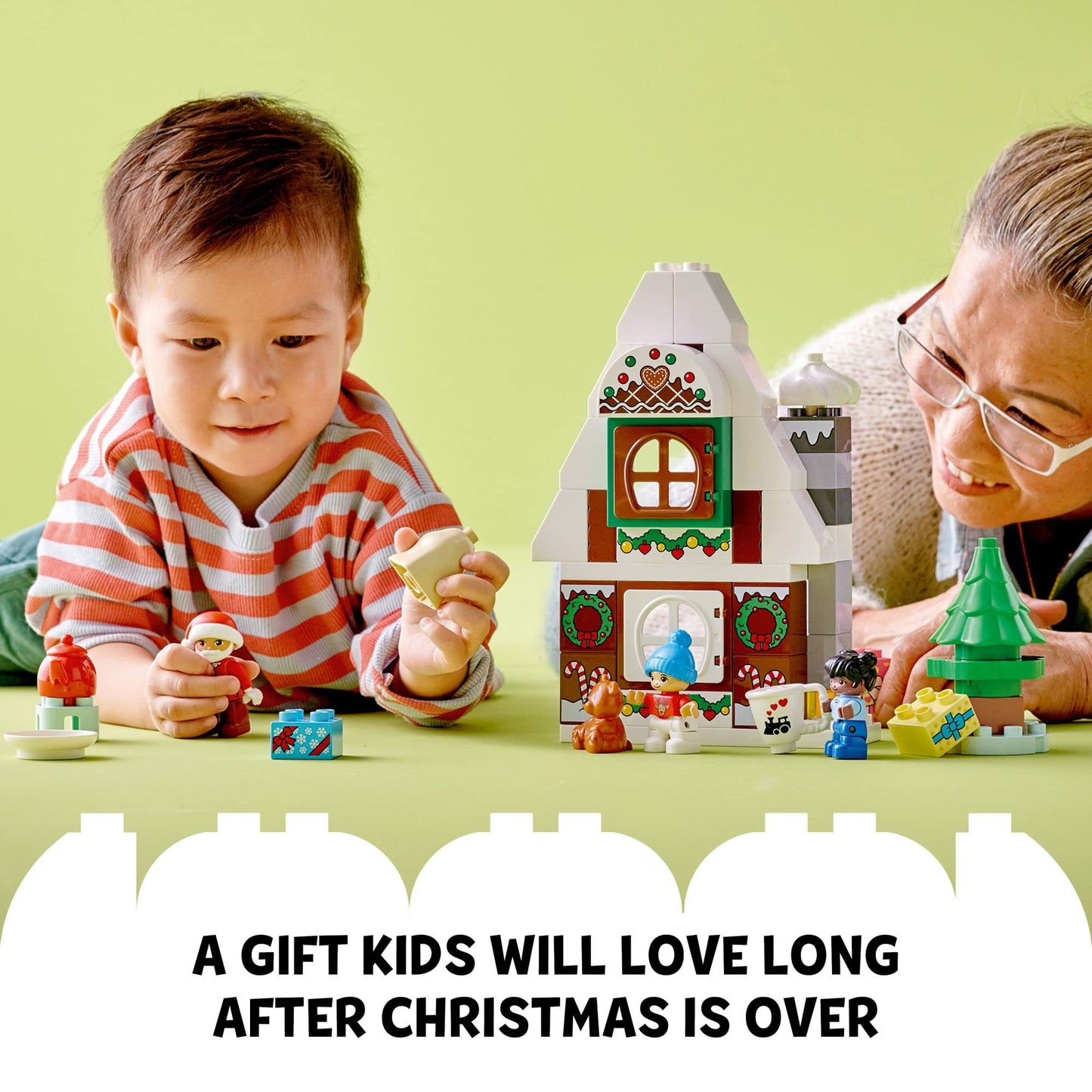 LEGO DUPLO Santa's Gingerbread House 10976 – Christmas Toy for Toddlers (2+)