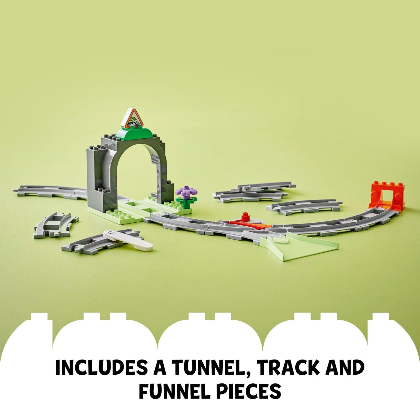 LEGO DUPLO Town Train Tunnel & Tracks Expansion Set 10425 – 10 Extra Tracks
