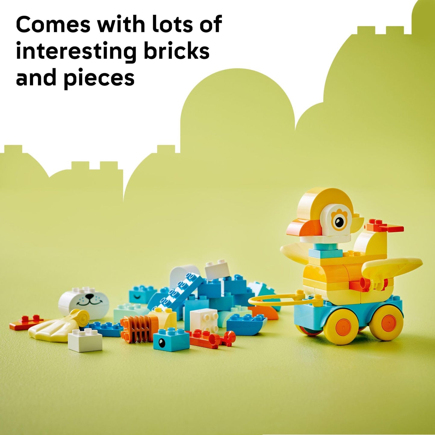 LEGO DUPLO Town 3 in 1 Animals on Wheels (10448) – Toddler Building Toy with Moving Animal Figures