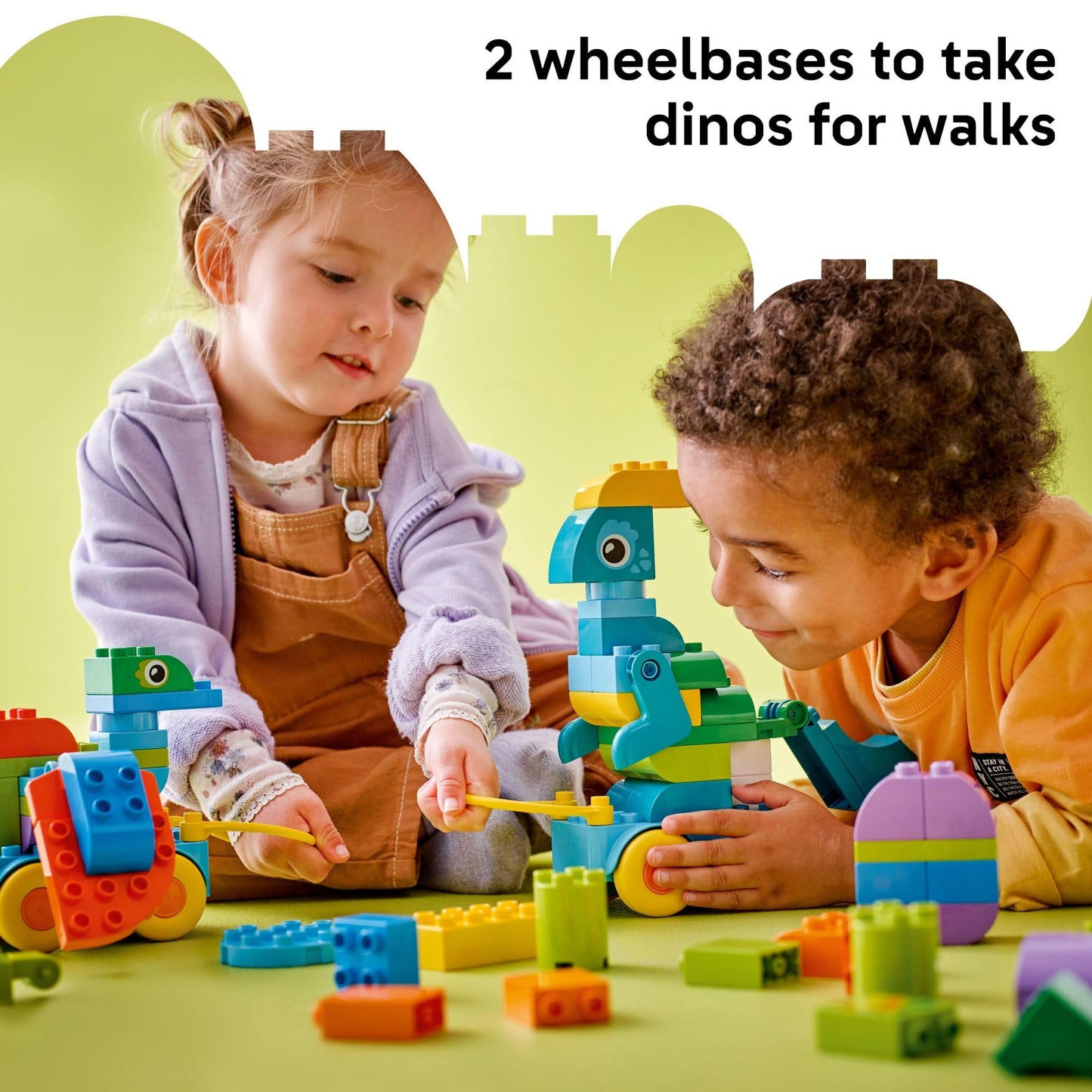 LEGO DUPLO Town 3-in-1 Dinosaurs on Wheels (10451) | Toddler Building & Learning Toy