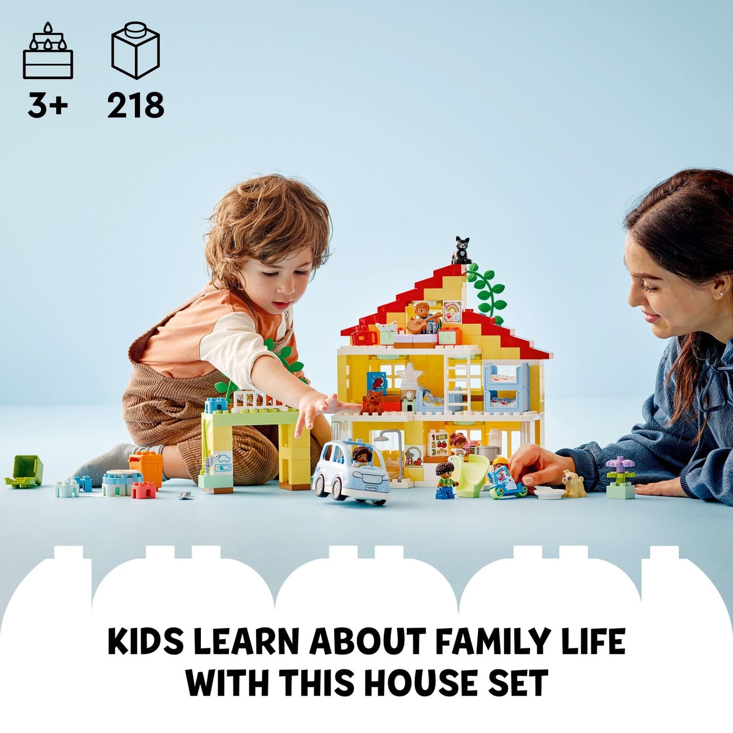 LEGO DUPLO Town 3-in-1 Family House 10994 – Educational STEM Toy for Toddlers 3+