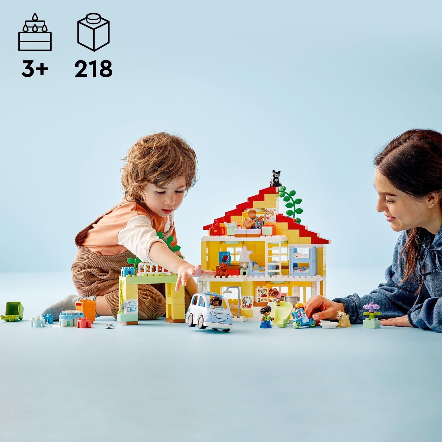 LEGO DUPLO Town 3-in-1 Family House 10994 | STEM Building Toy for Toddlers 3+