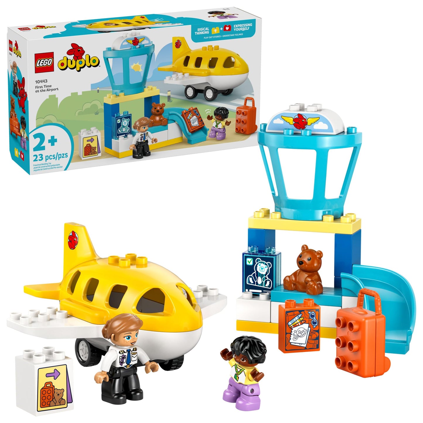 LEGO DUPLO Town First Time at The Airport 10443 – Toddler Travel & Emotions Playset