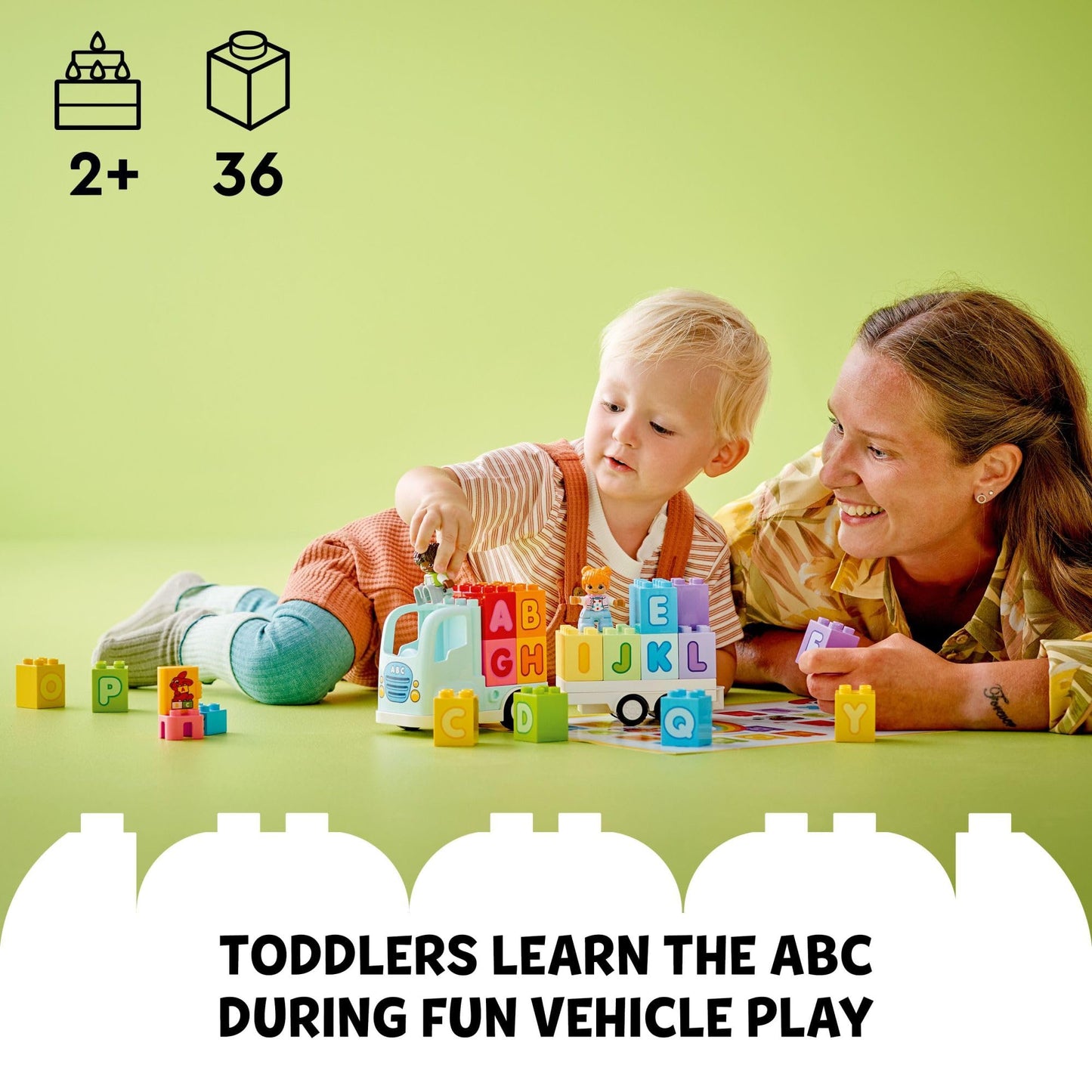 LEGO DUPLO Town Alphabet Truck Toy (10421) – Early Letter Learning for Toddlers 2+