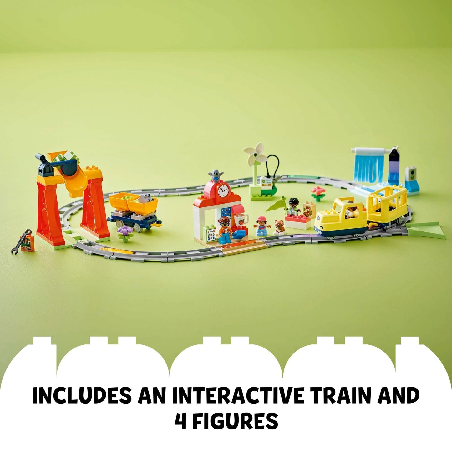 LEGO DUPLO Town Big Interactive Community Train Set 10428 – Interactive Toddler Train Toy for Ages 2+