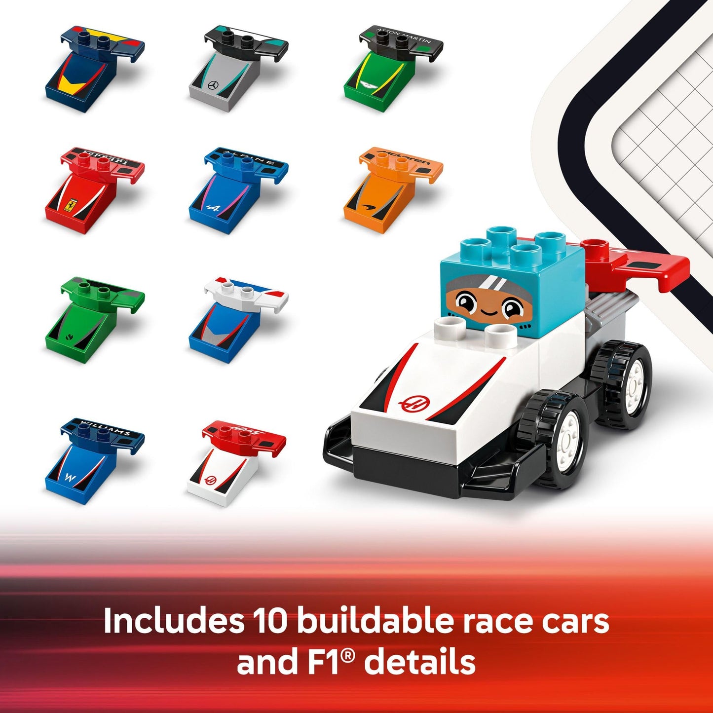 LEGO DUPLO Town F1 Race Cars & Drivers Playset 10445