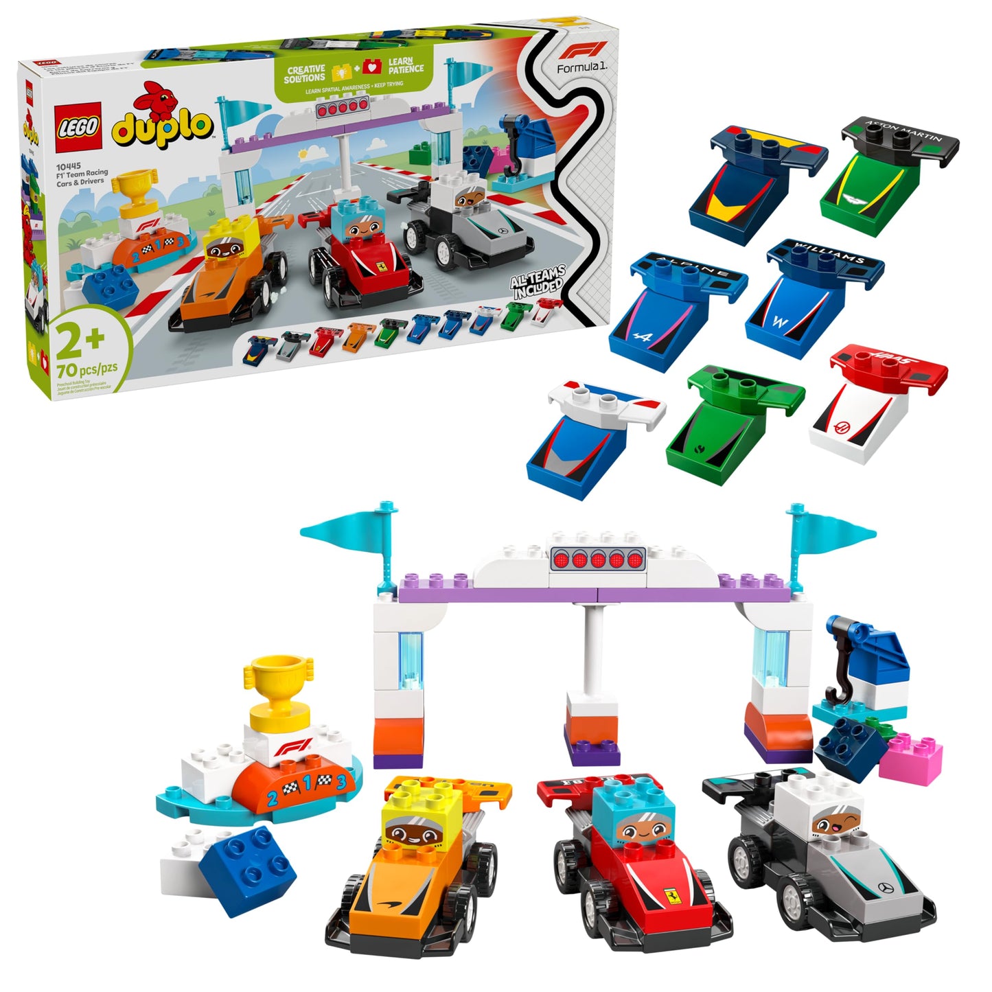 LEGO DUPLO Town F1 Race Cars & Drivers Playset 10445