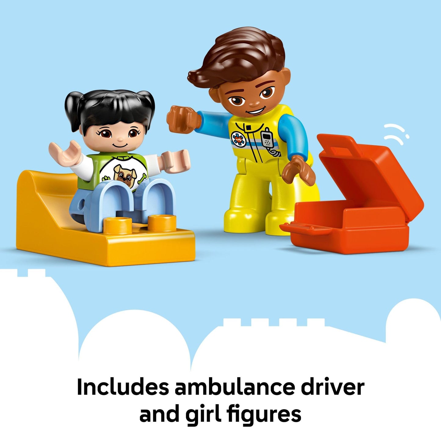 LEGO DUPLO Town Ambulance & Driver Playset 10447 – Pretend Play for Toddlers 2+