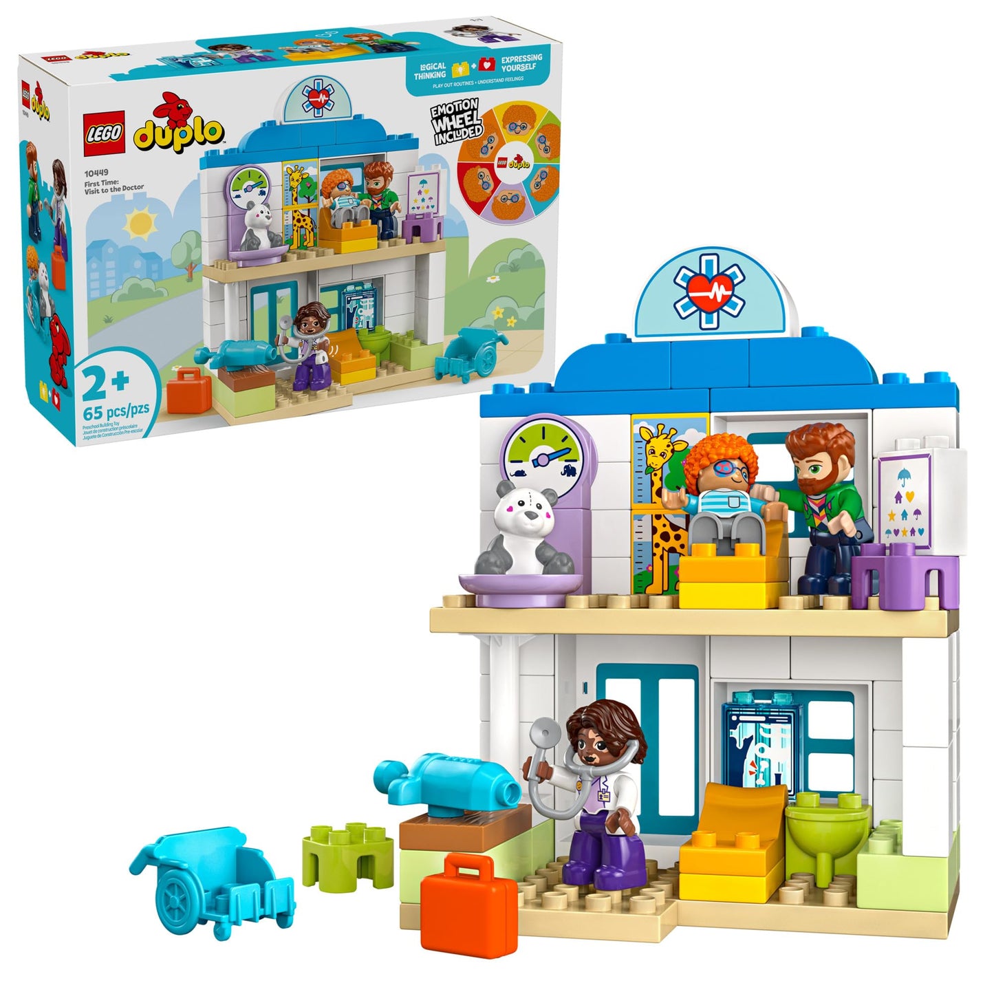 LEGO DUPLO Town First Time Visit with Doctor Office Building Playset 10449 – Ages 2+