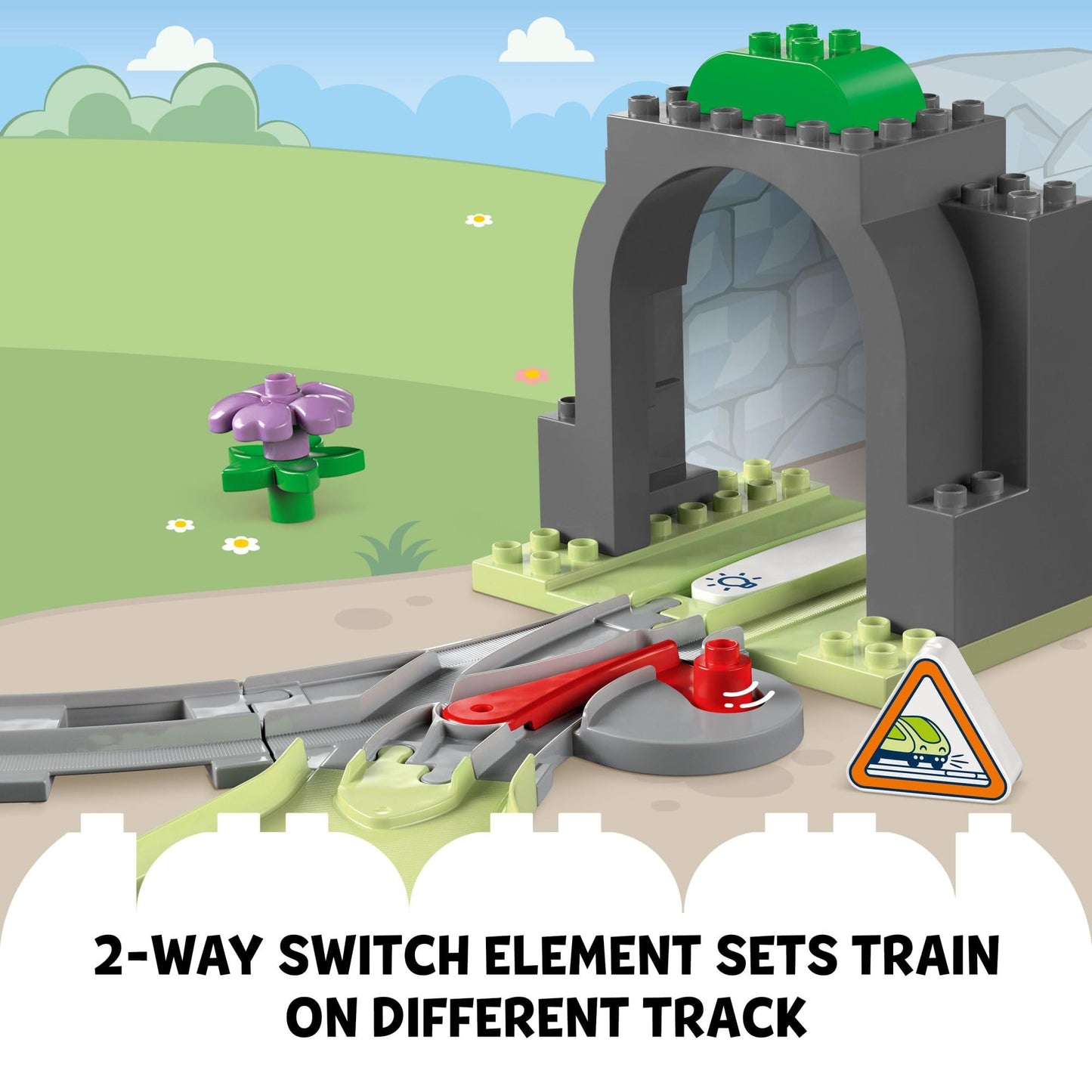LEGO DUPLO Town Train Tunnel & Tracks Expansion Set 10425 – 10 Extra Tracks