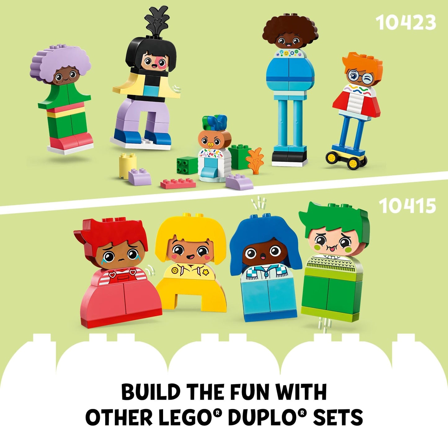 LEGO DUPLO Town Buildable People with Big Emotions – 5 Characters, 71 Bricks (10423)