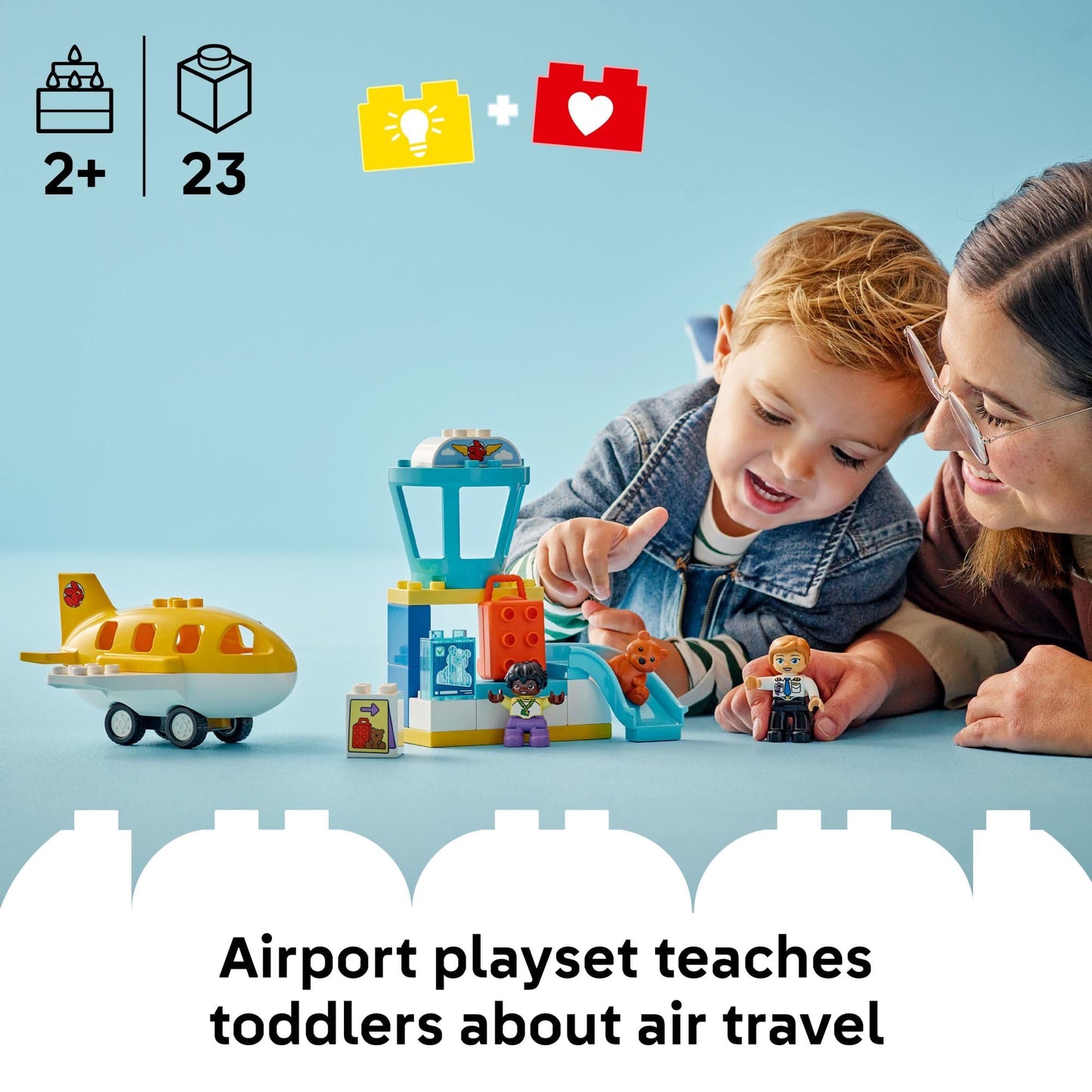LEGO DUPLO Town First Time at The Airport 10443 – Toddler Travel & Emotions Playset